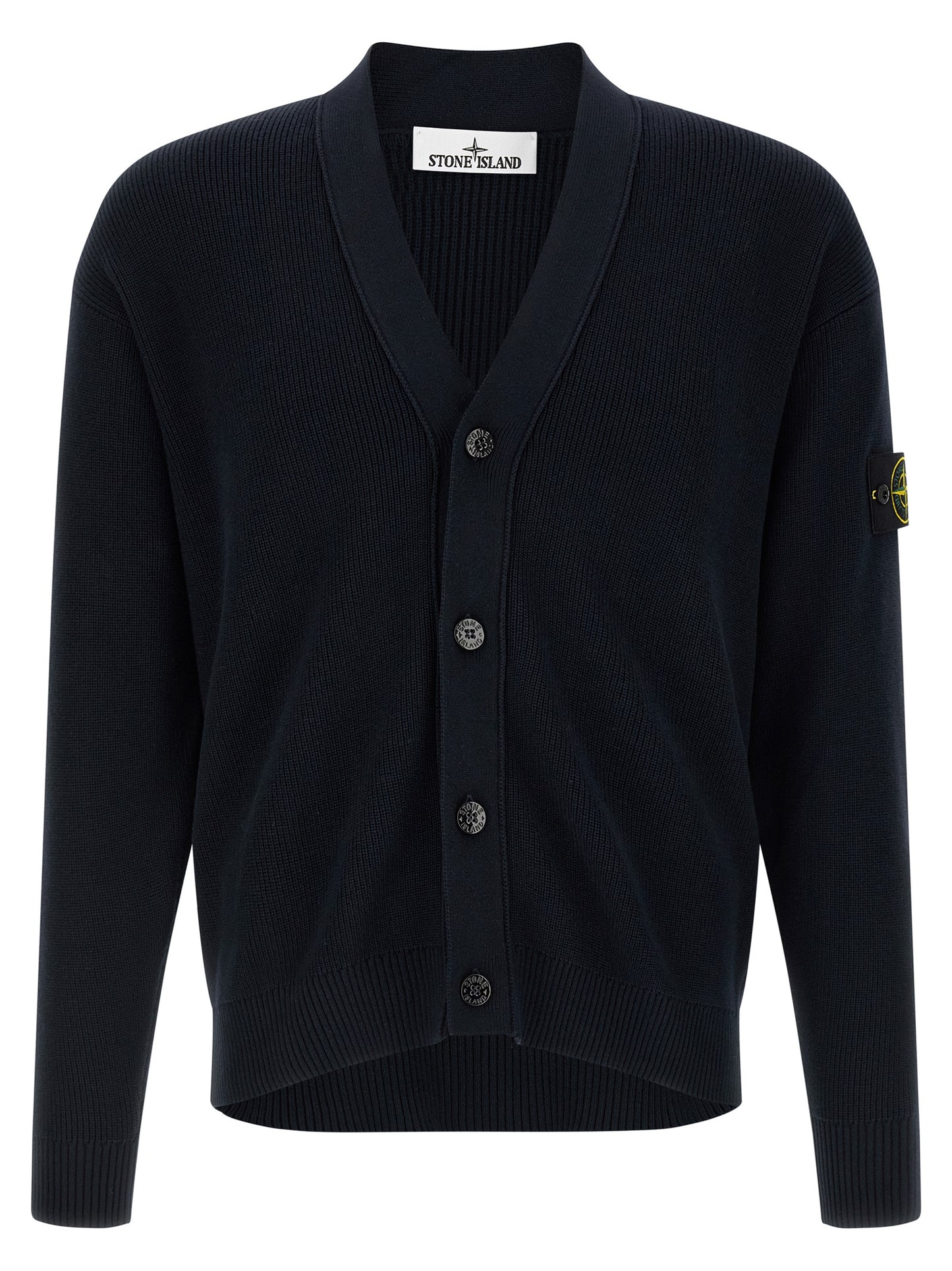 Stone Island Blue Cotton Cardigan