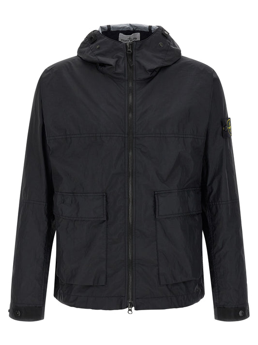 Stone Island Blue Polyamide Shell Jacket