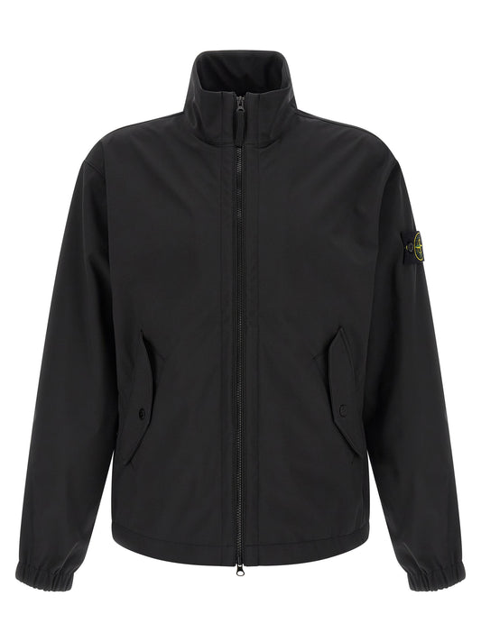 Stone Island Black Polyester Shell Jacket