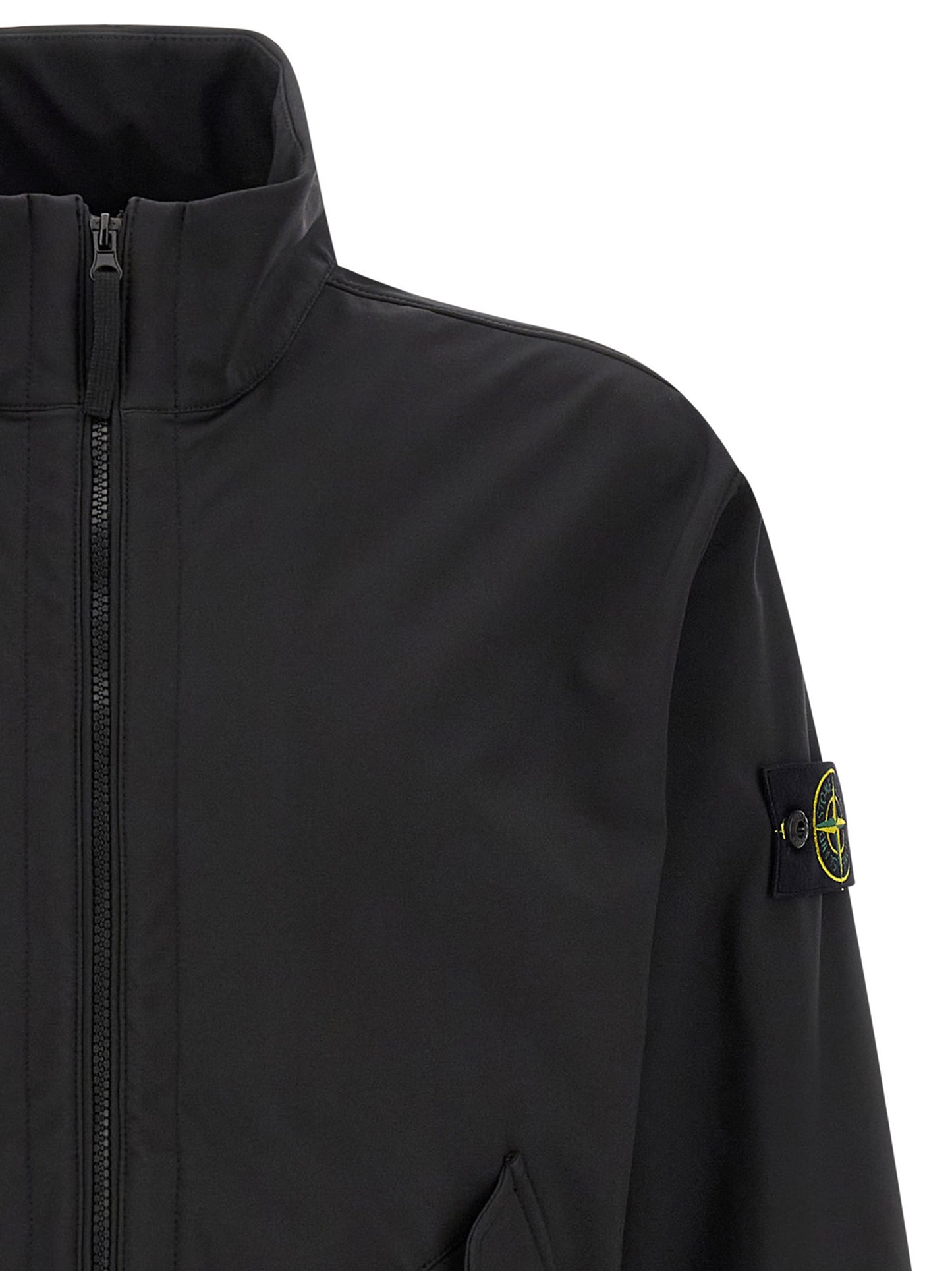 Stone Island Black Polyester Shell Jacket