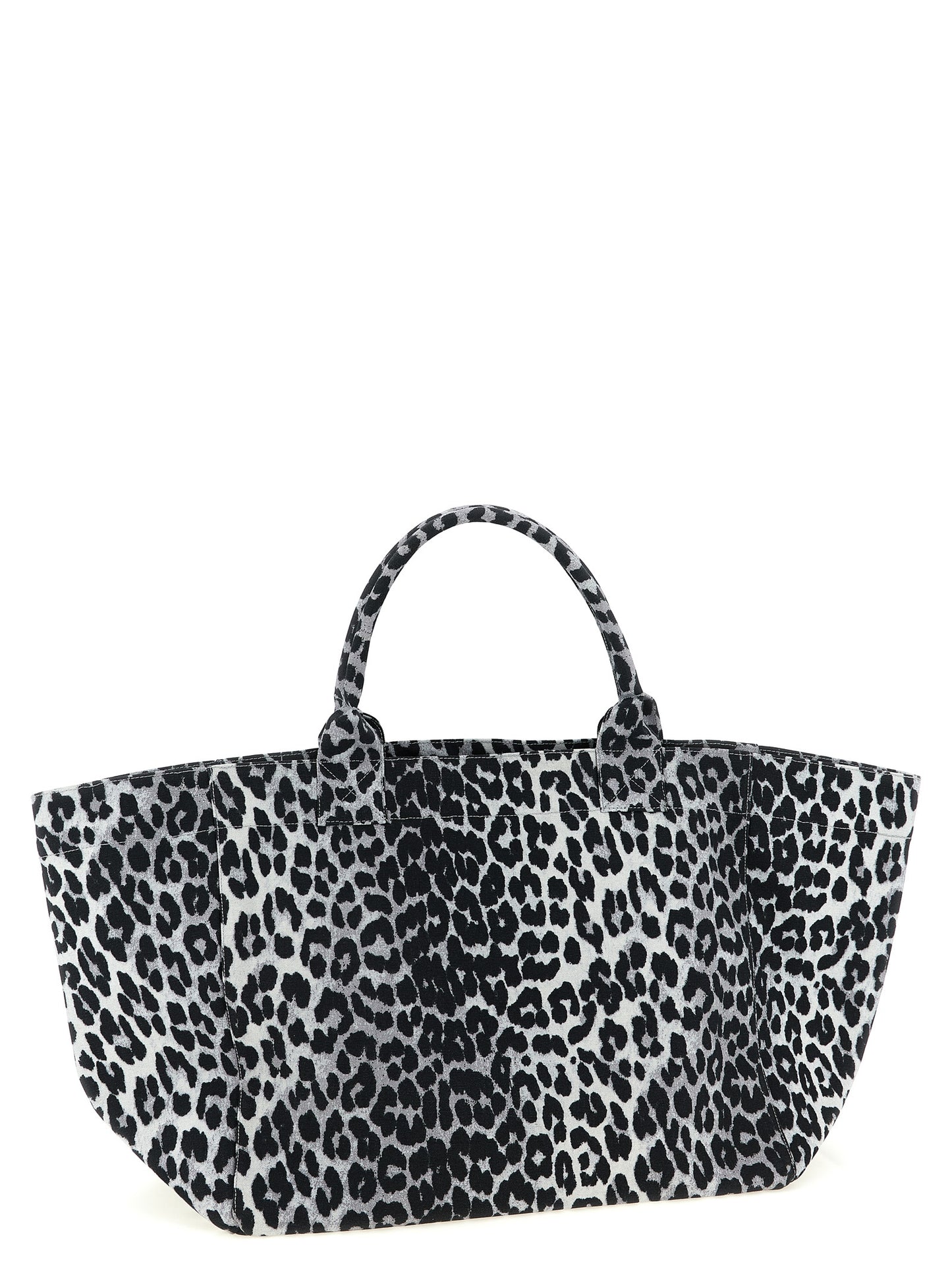 Ganni Gray Recycled Cotton Tote Bag
