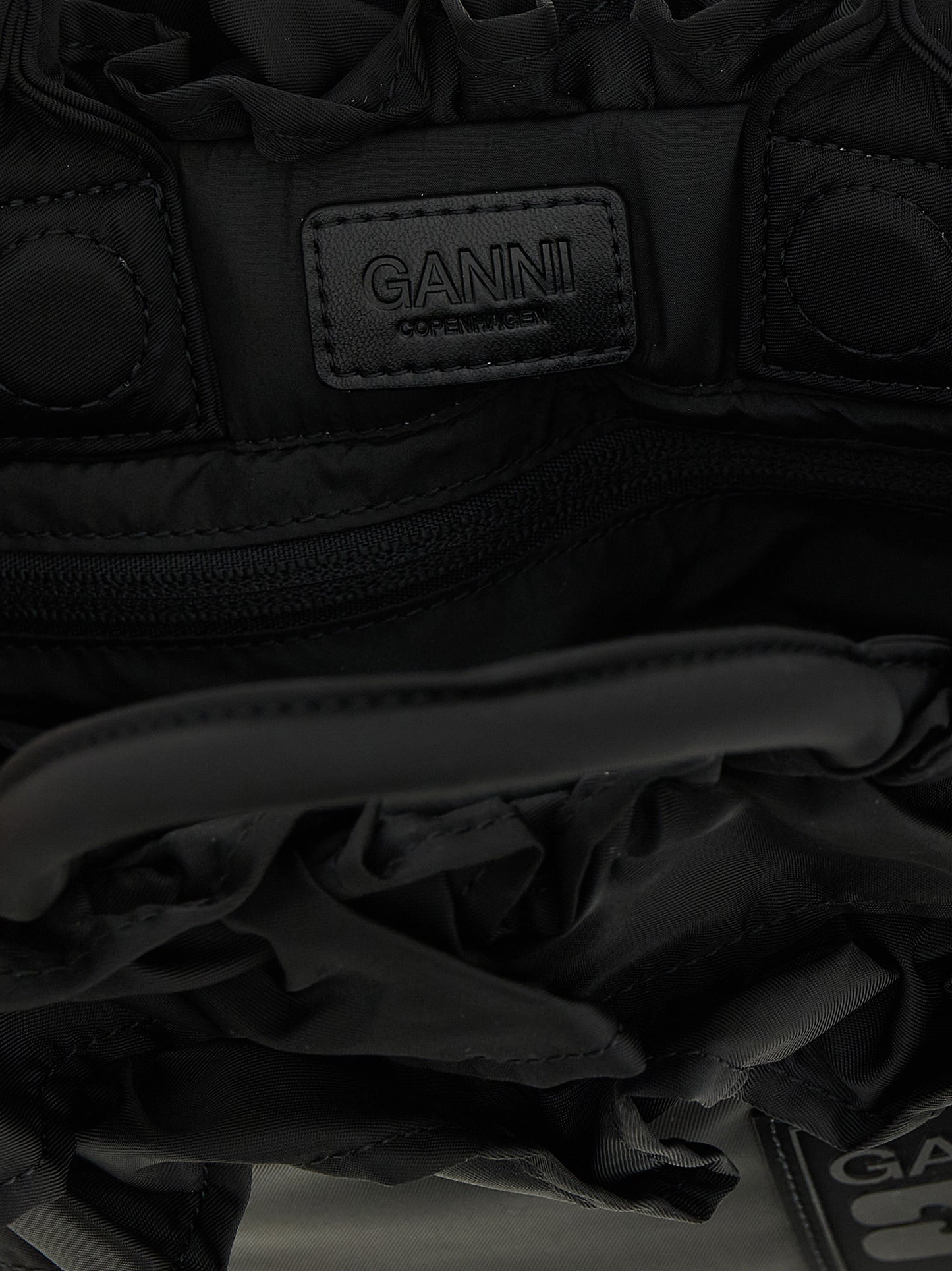 Ganni Black Nylon Handbag