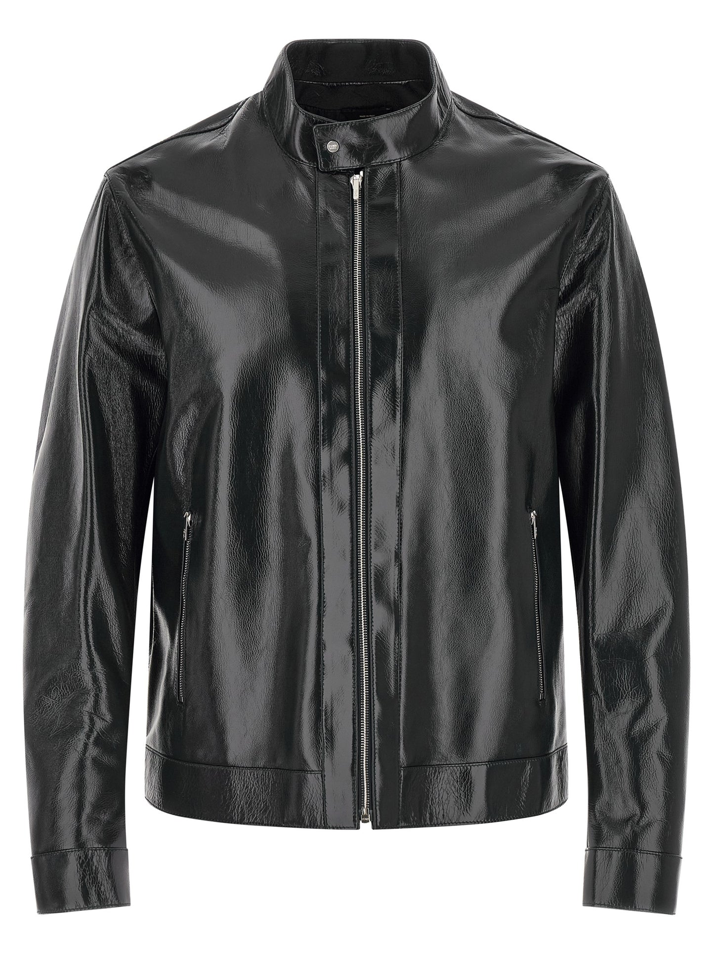 Fendi Blue Lamb Leather Leather Jacket