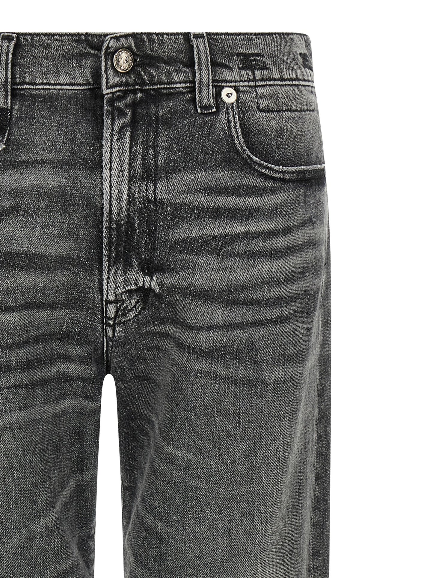 R13 Gray Cotton Boyfriend Jeans
