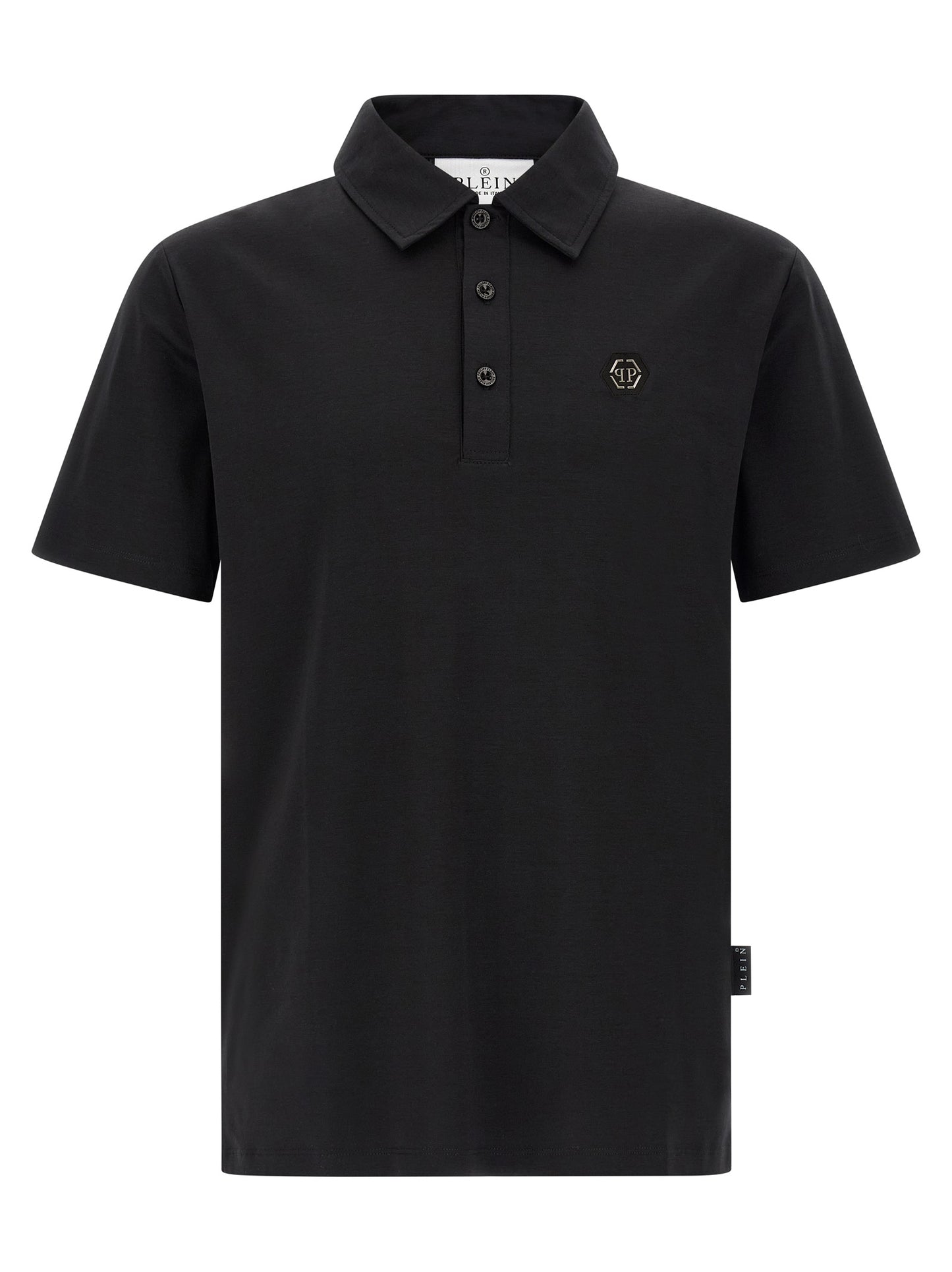 Philipp Plein Black Cotton Polo Shirt
