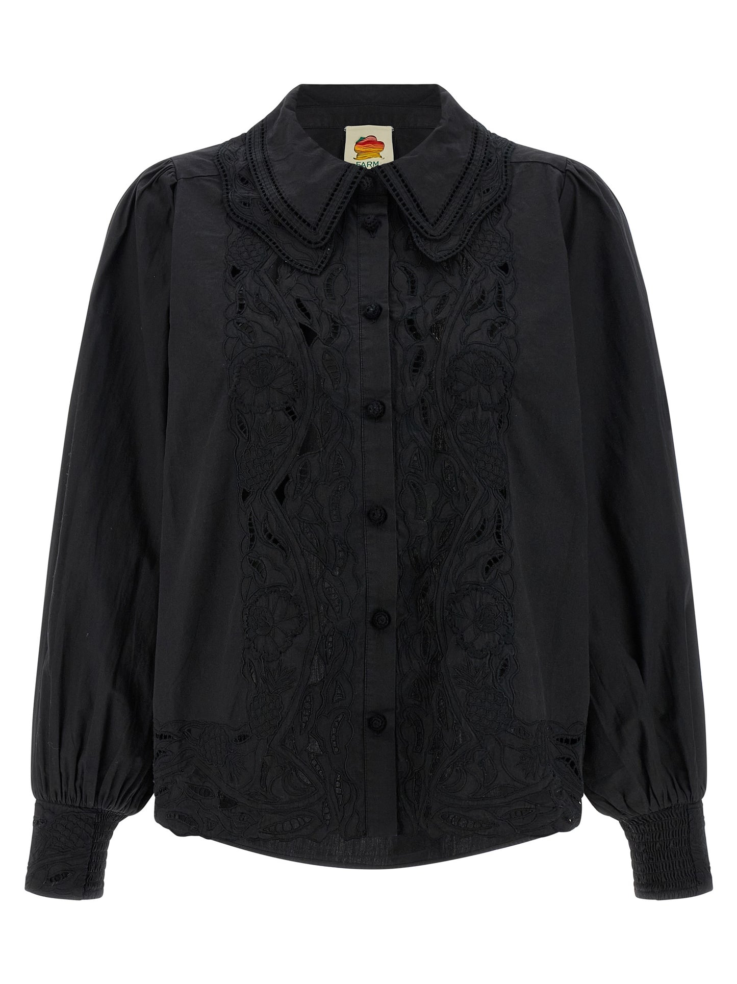 FARM RIO Black Cotton Blouse