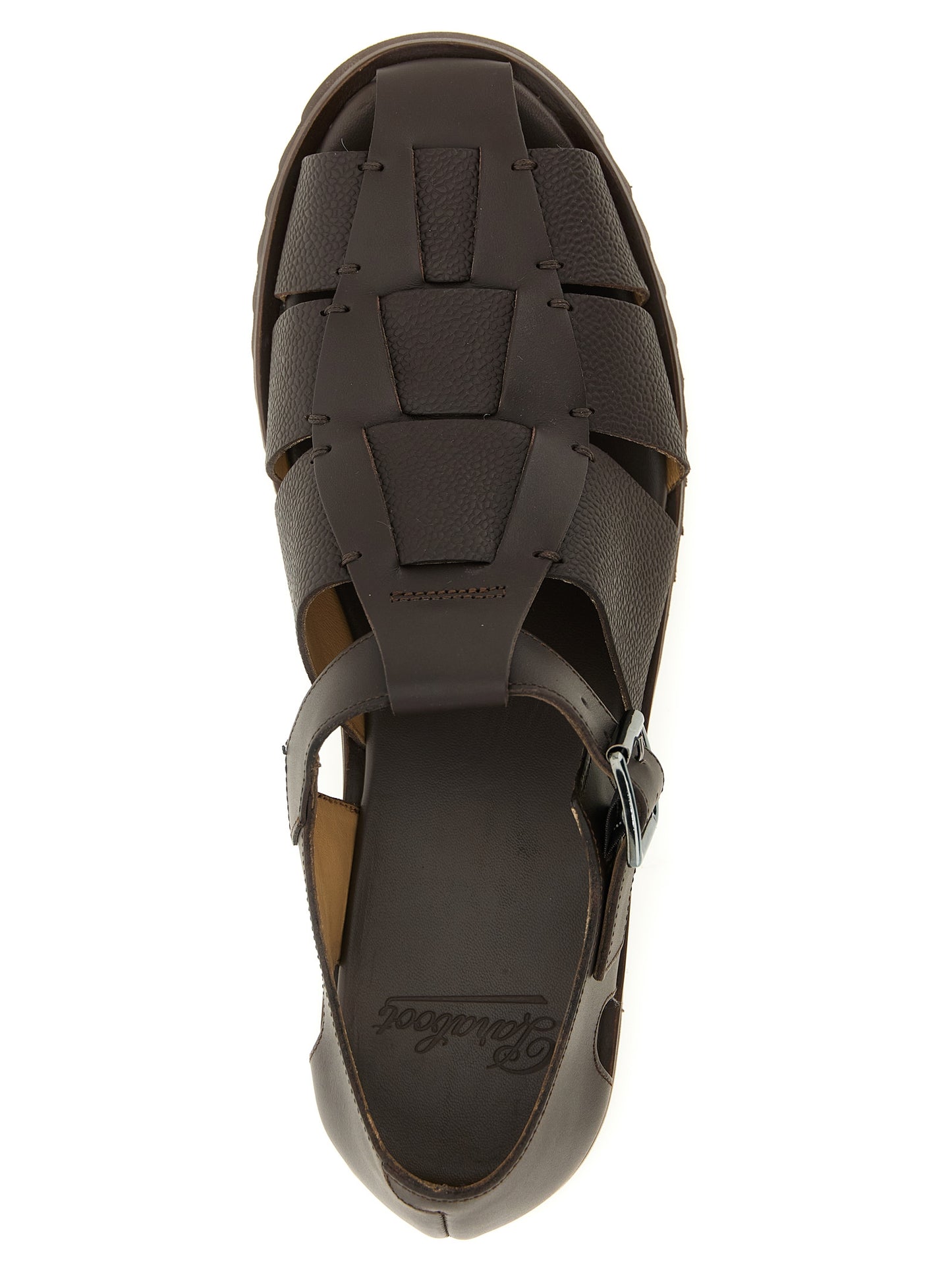 PARABOOT Brown Calfskin Flat Sandals