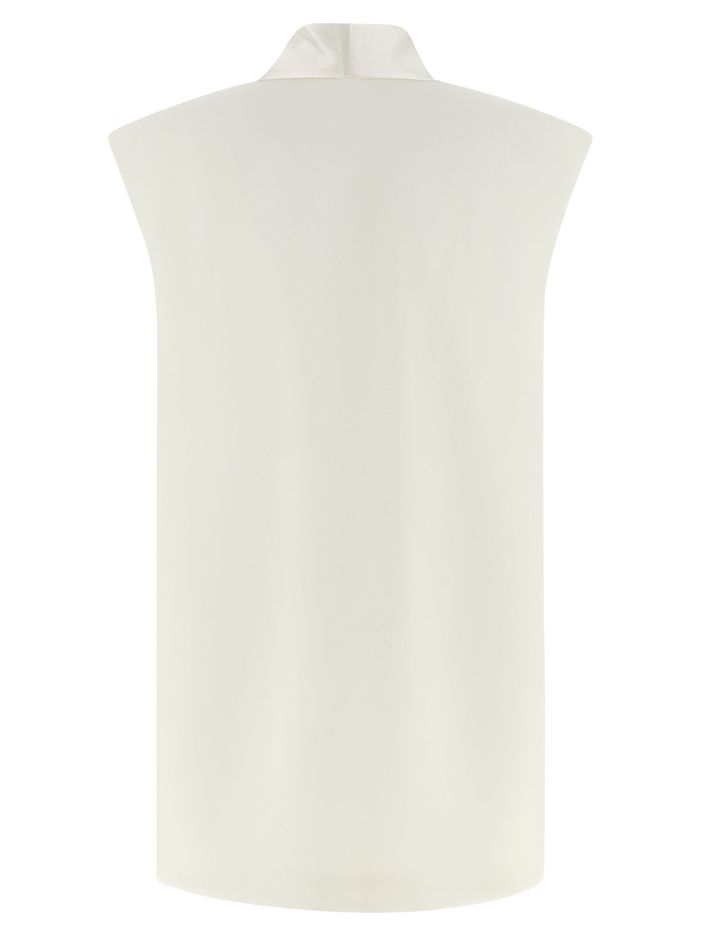 DI.LA3 PARI' White Viscose Sleeveless Jacket
