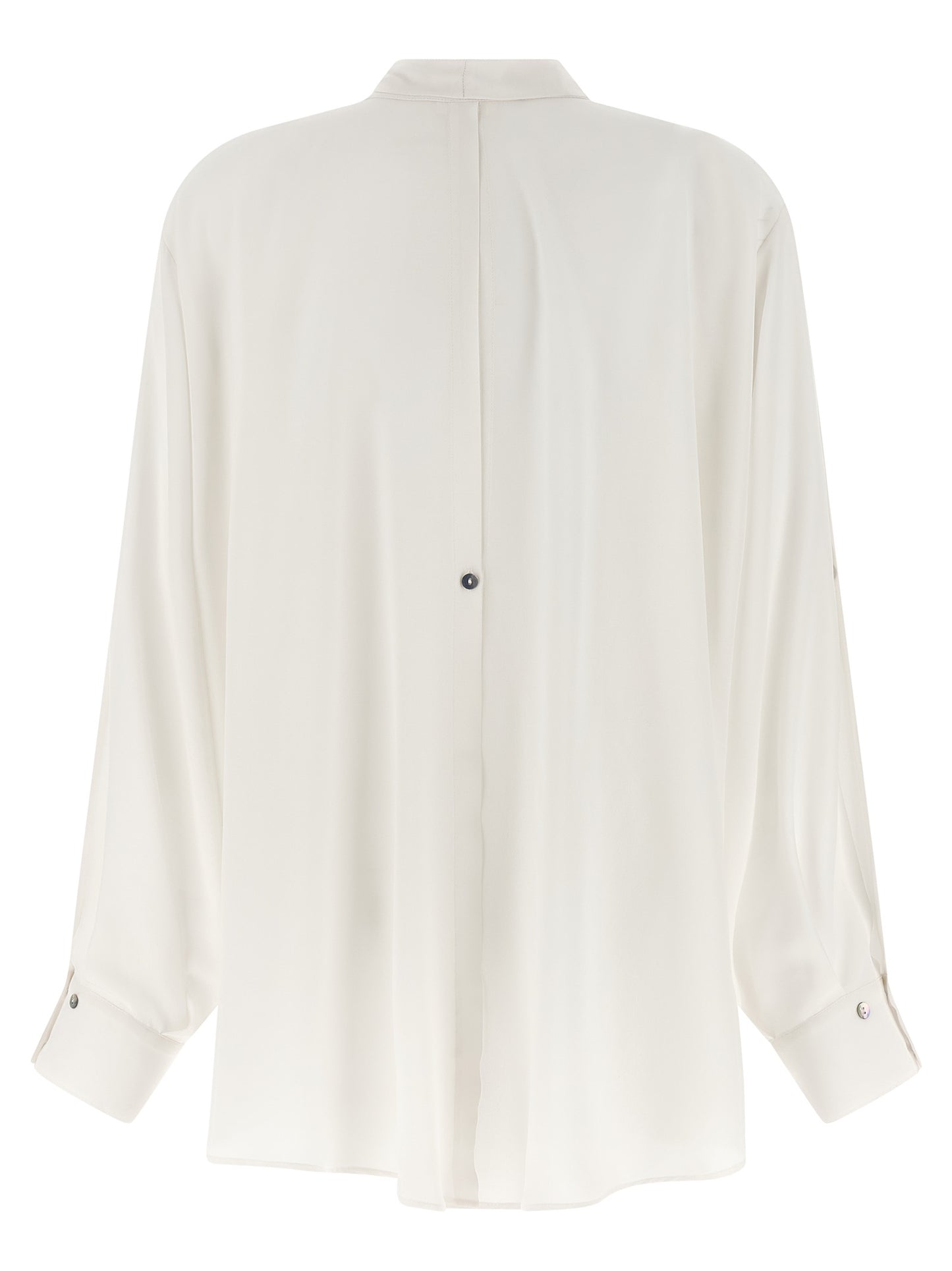 DI.LA3 PARI' White Silk Blouse