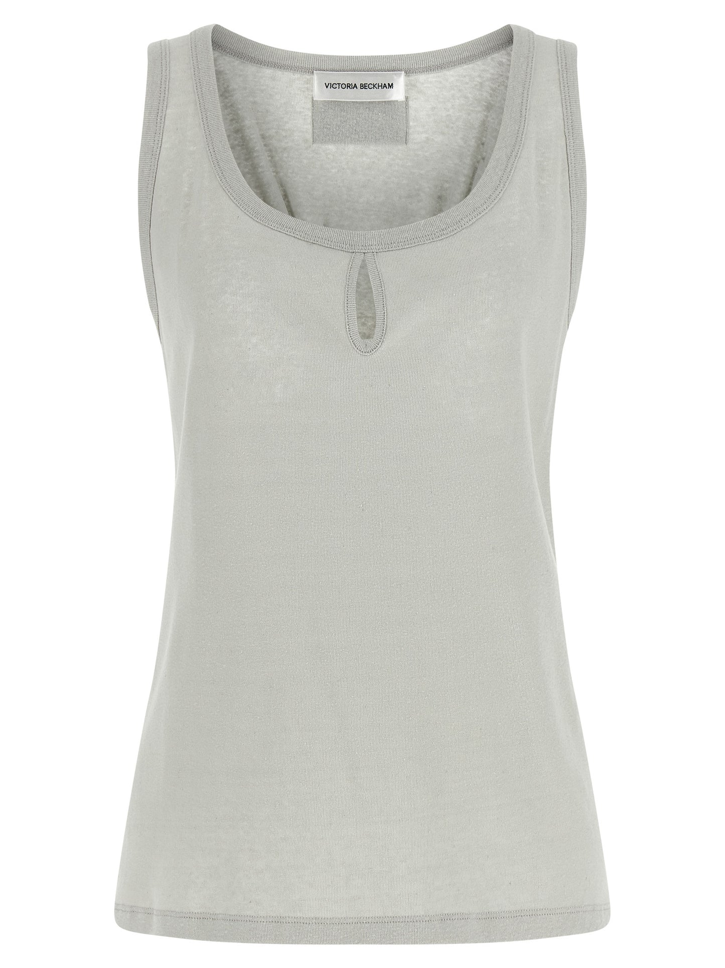 Victoria Beckham Gray Cotton Tank Tops