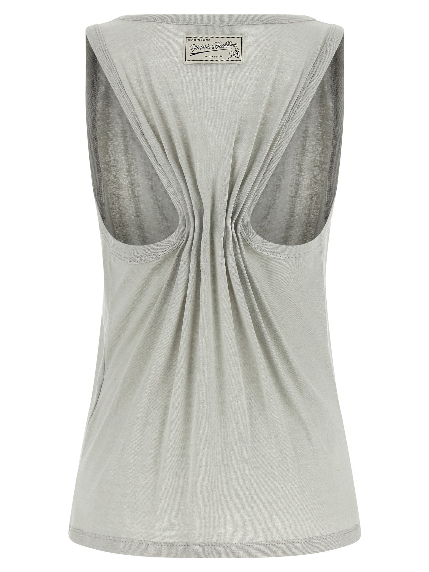 Victoria Beckham Gray Cotton Tank Tops