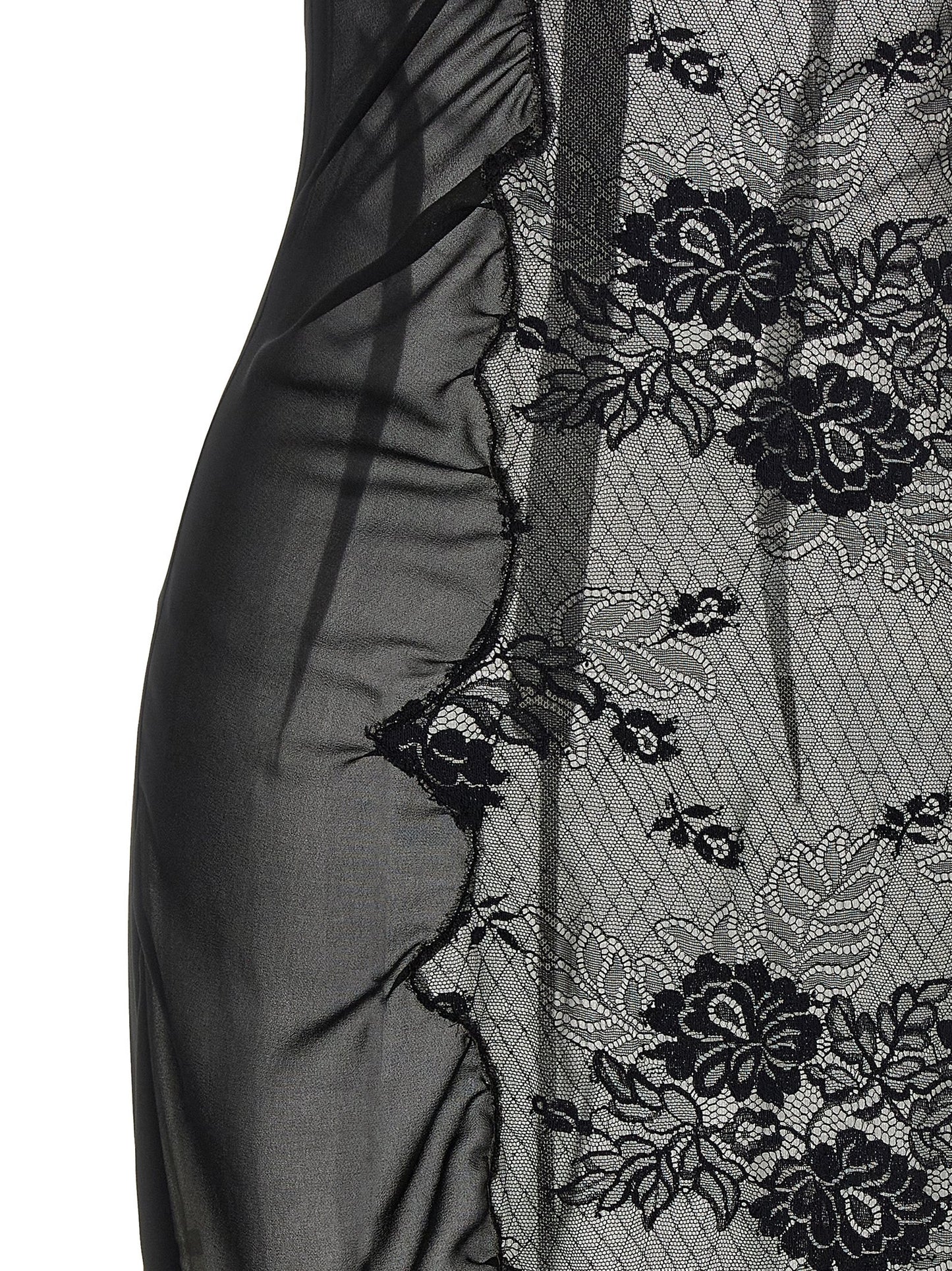 The Attico Black Cotton Midi Dress