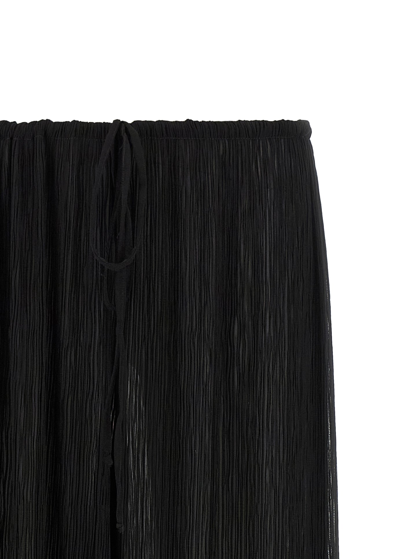 ALLIS Black Polyester Casual Pants