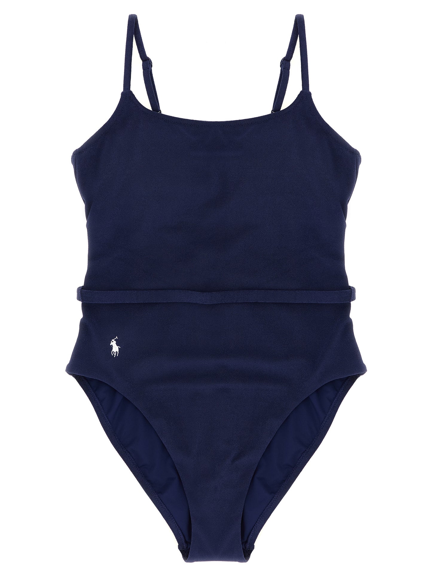 Polo Ralph Lauren Blue Polyester One-Piece Swimsuit