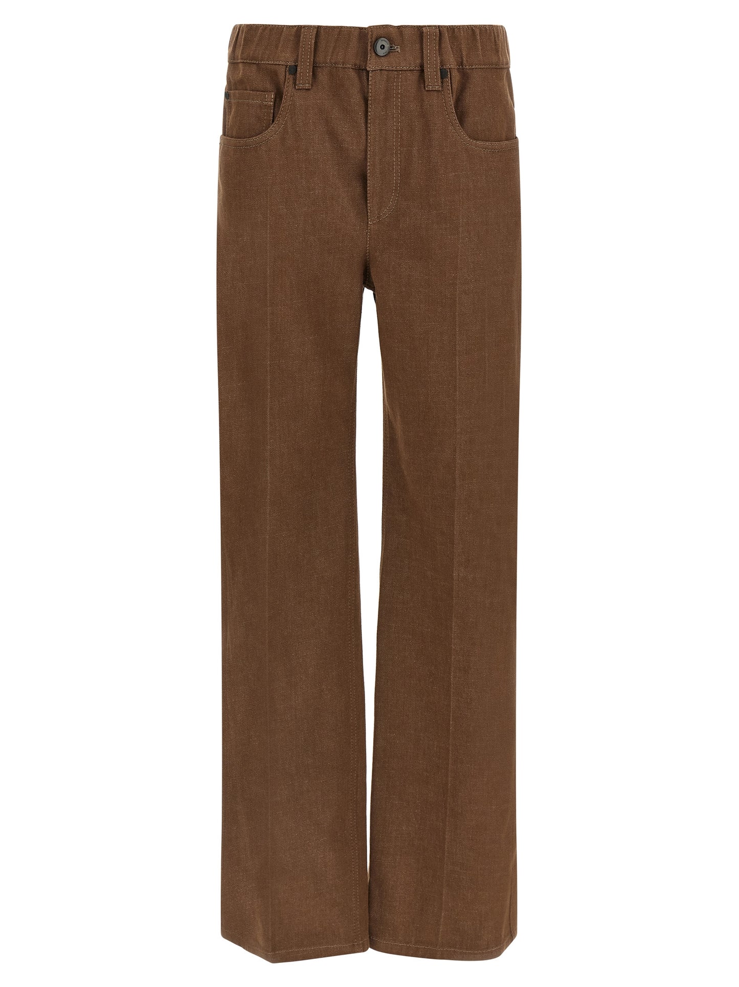 Brunello Cucinelli Brown Cotton Jeans Denim