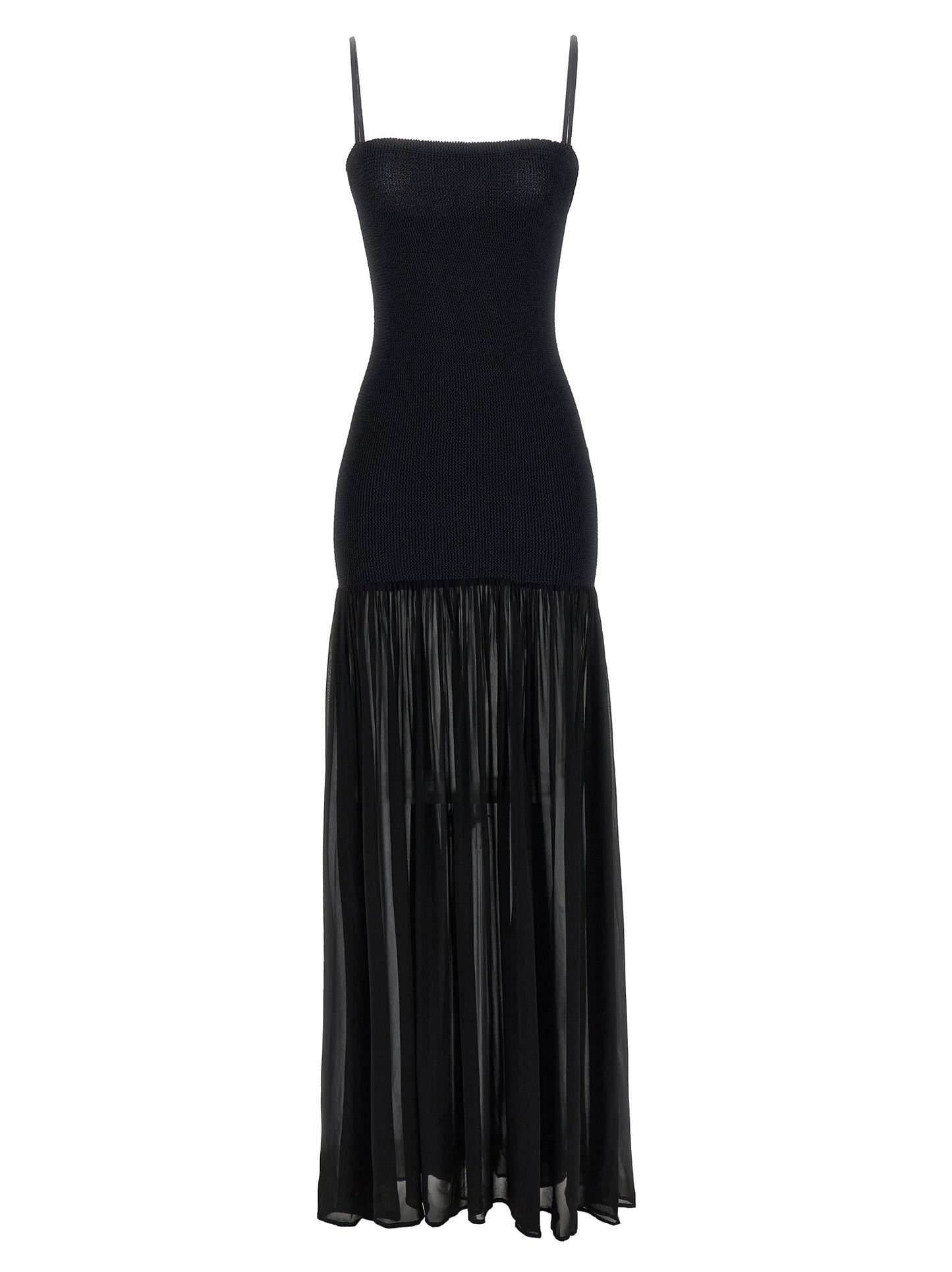 Hunza G Black Polyamide Long Dress