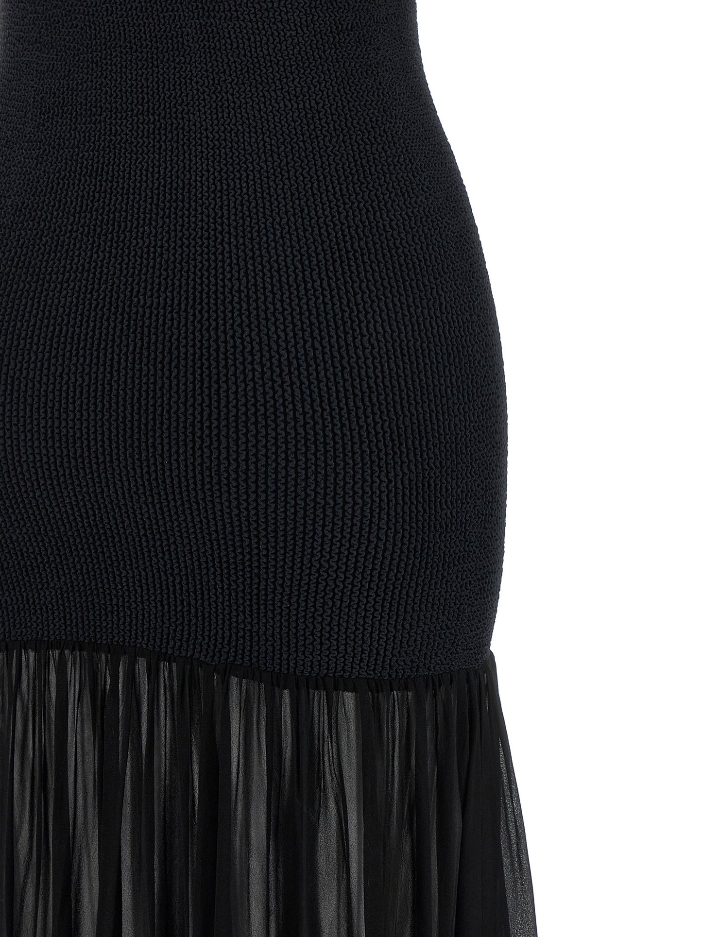 Hunza G Black Polyamide Long Dress