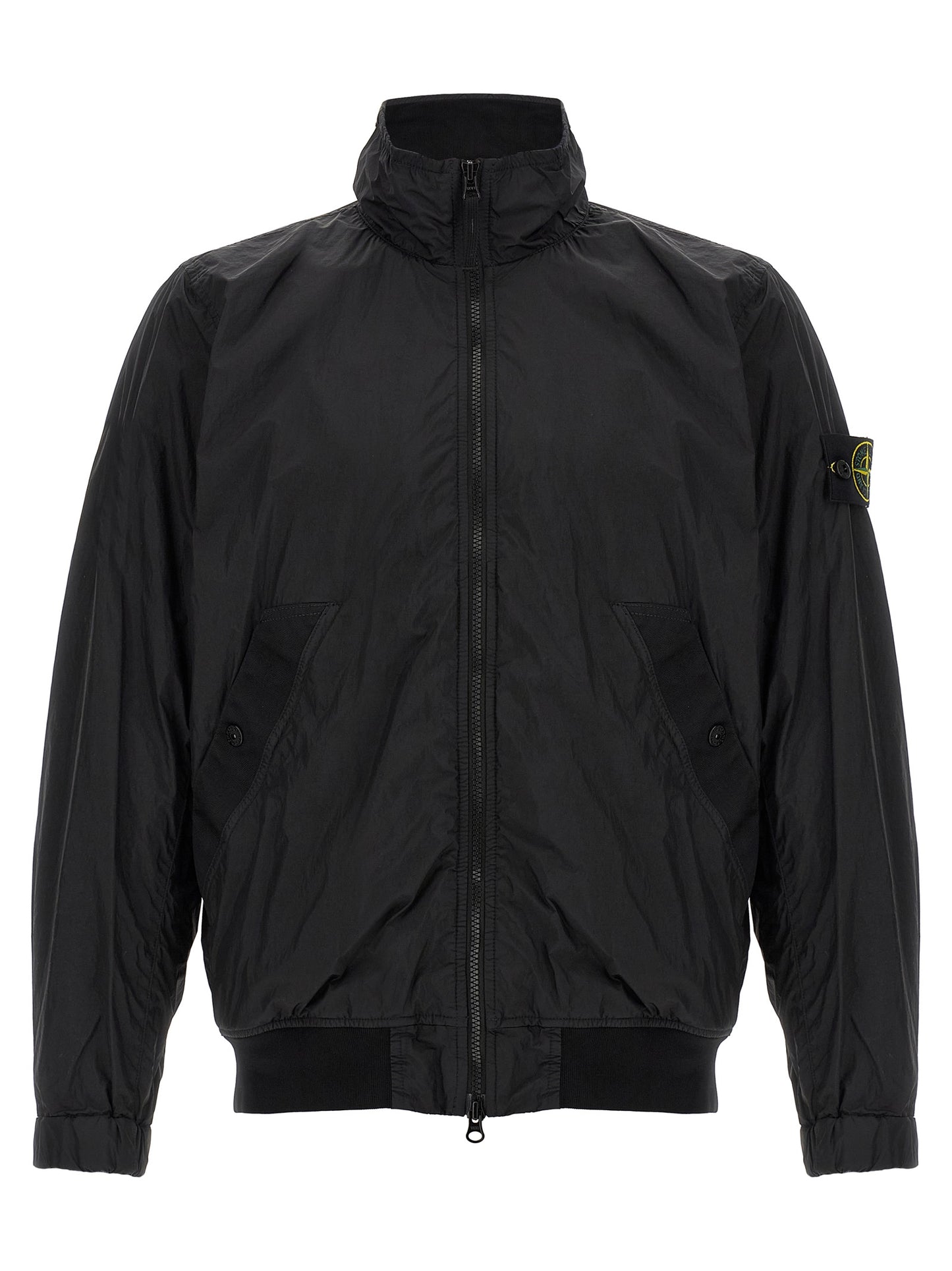 Stone Island Black Polyamide Full-Length Jacket