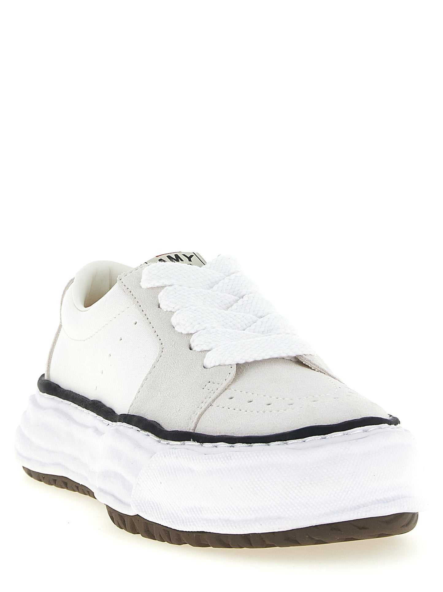Maison Mihara Yasuhiro White Cowhide Platform Sneakers