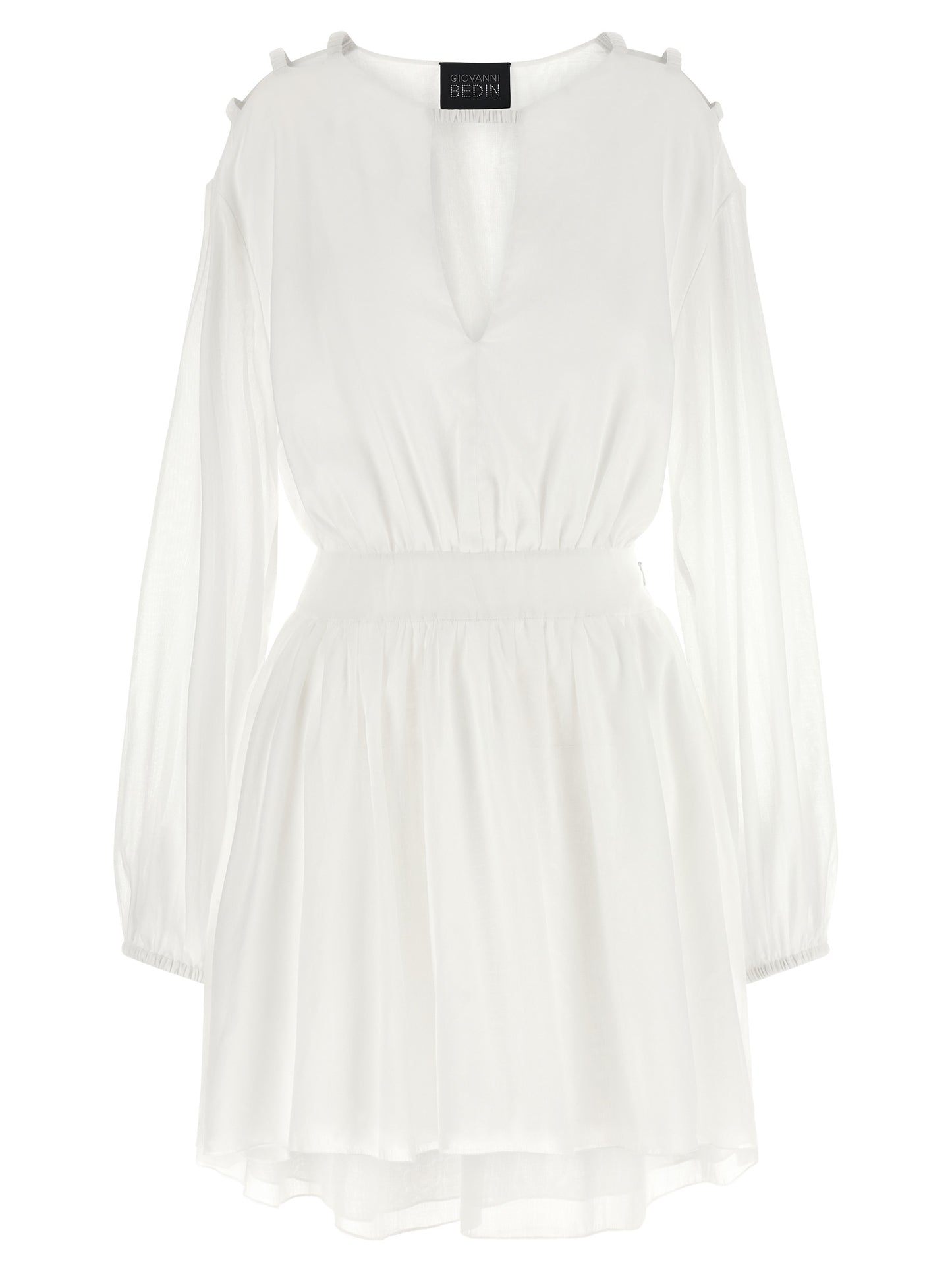 Giovanni Bedin White Cotton Short Dress