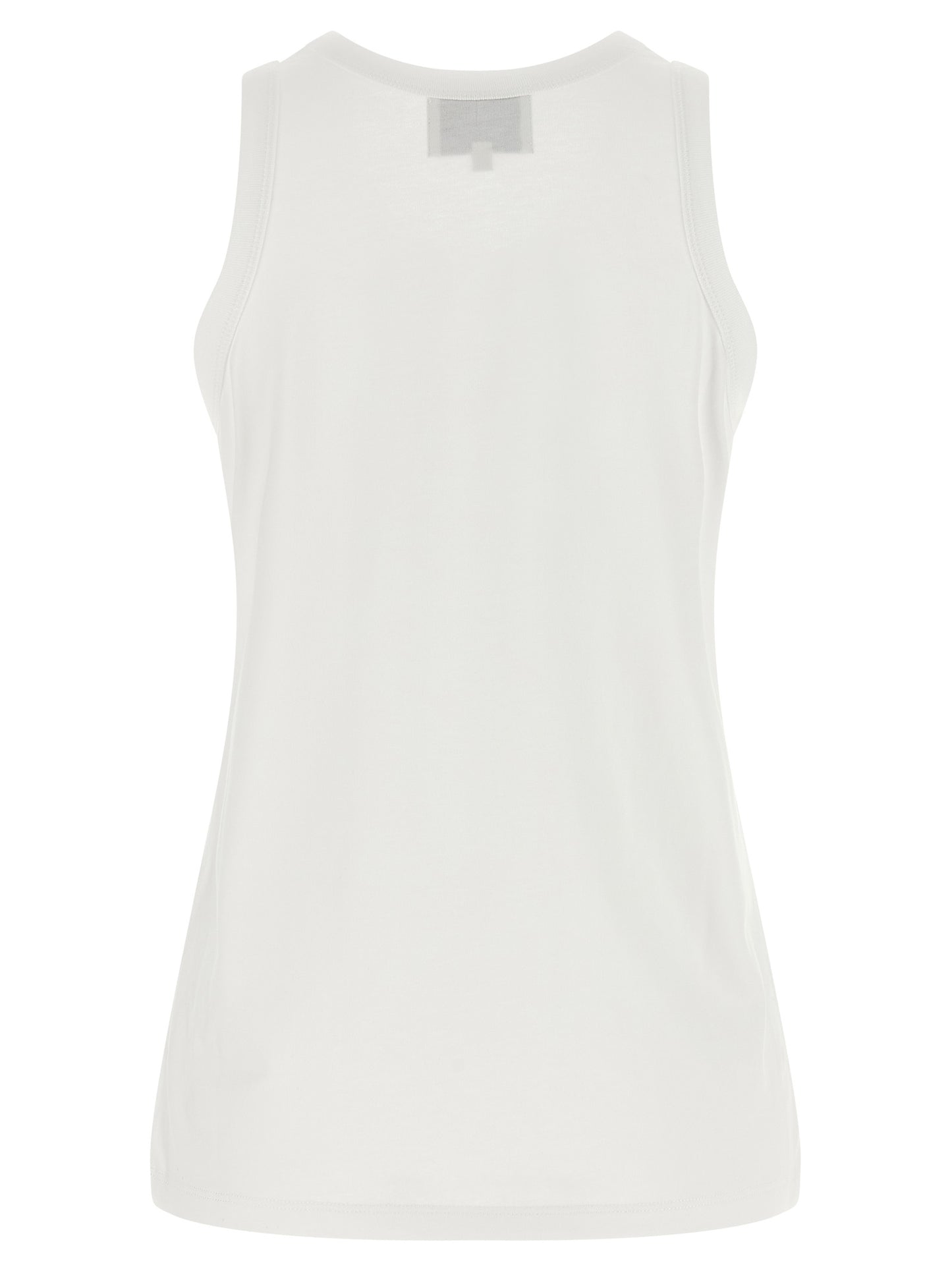 Loulou De Saison White Cotton Sleeveles T-Shirt