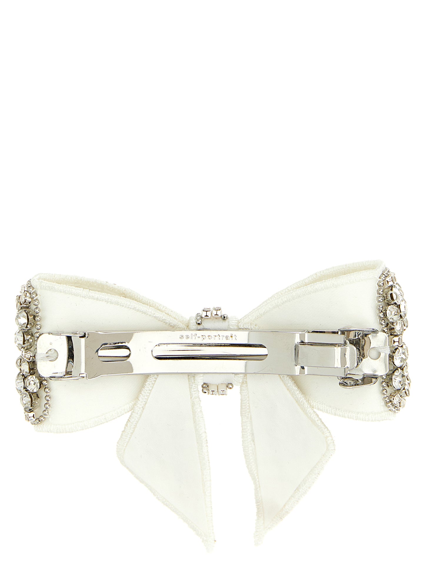 Self-Portrait White Polyester Hair Clip