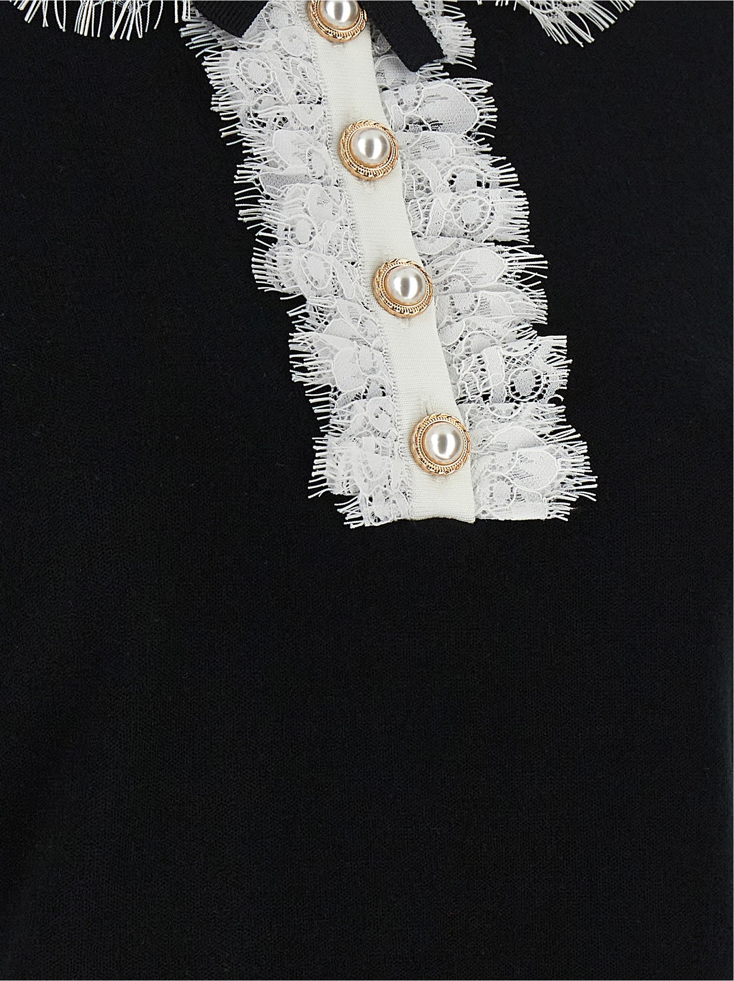 Self-Portrait Bicolor Wool Blouse