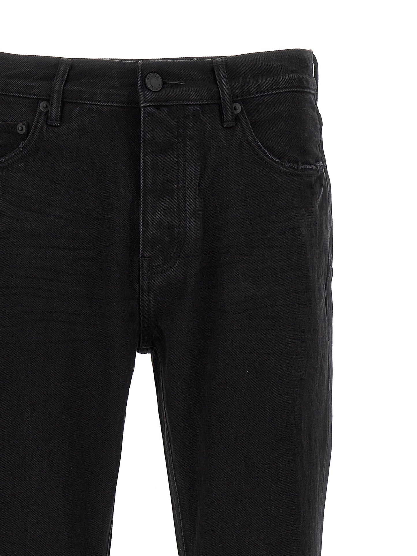 PURPLE Black Cotton Flared Jeans