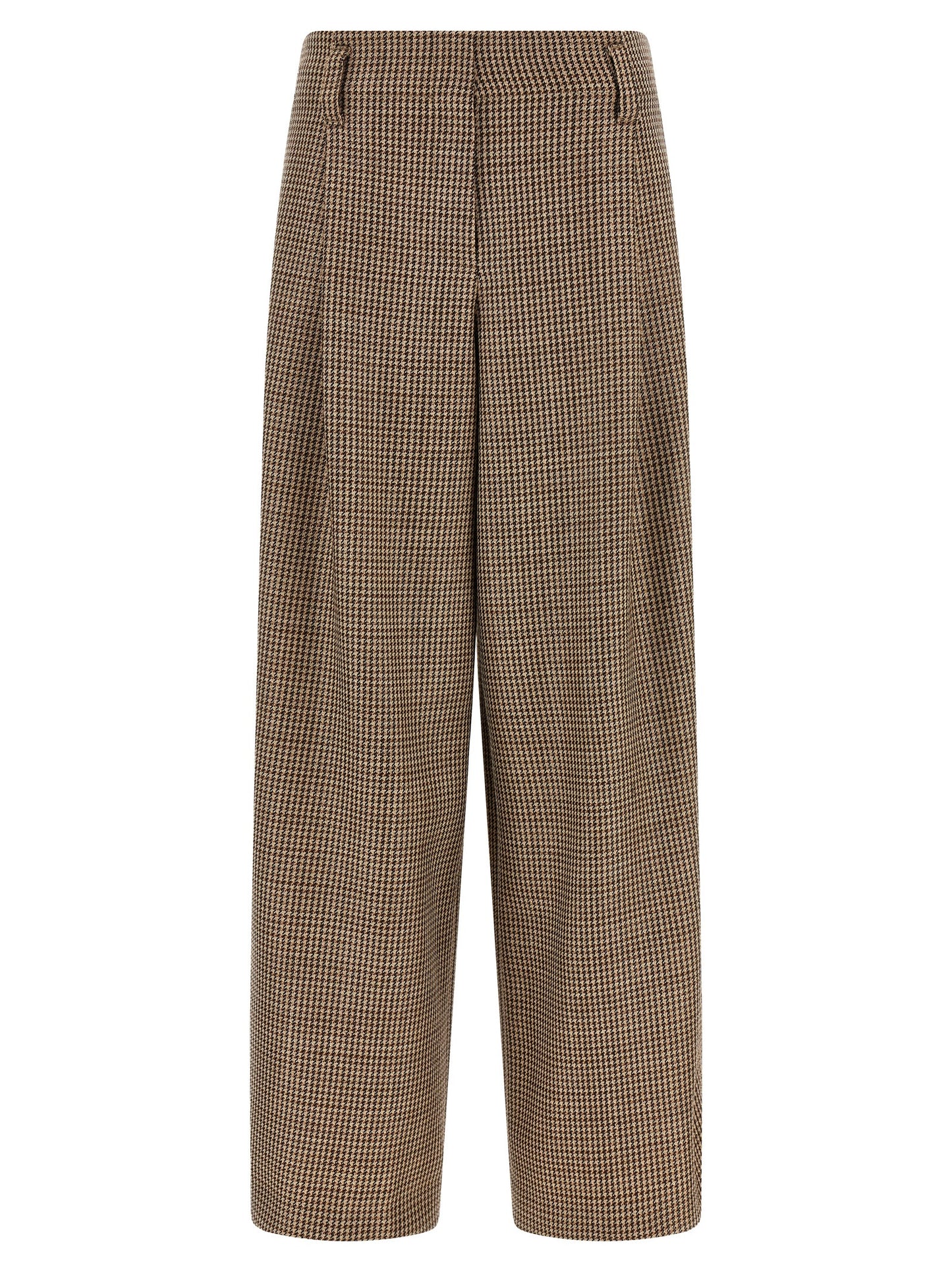Brunello Cucinelli Brown Virgin Wool Flared Pants