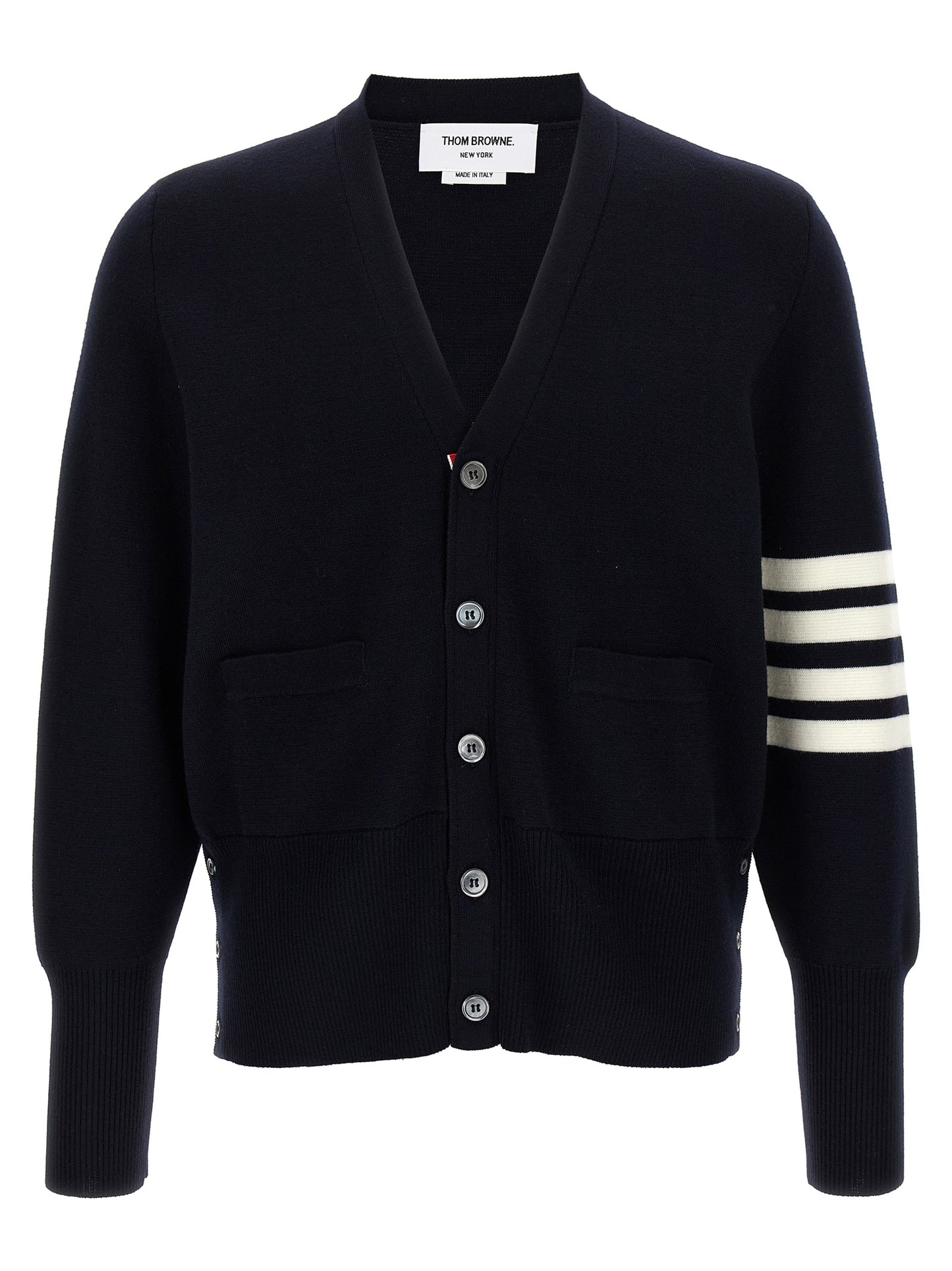 Thom Browne Blue Virgin Wool Cardigan