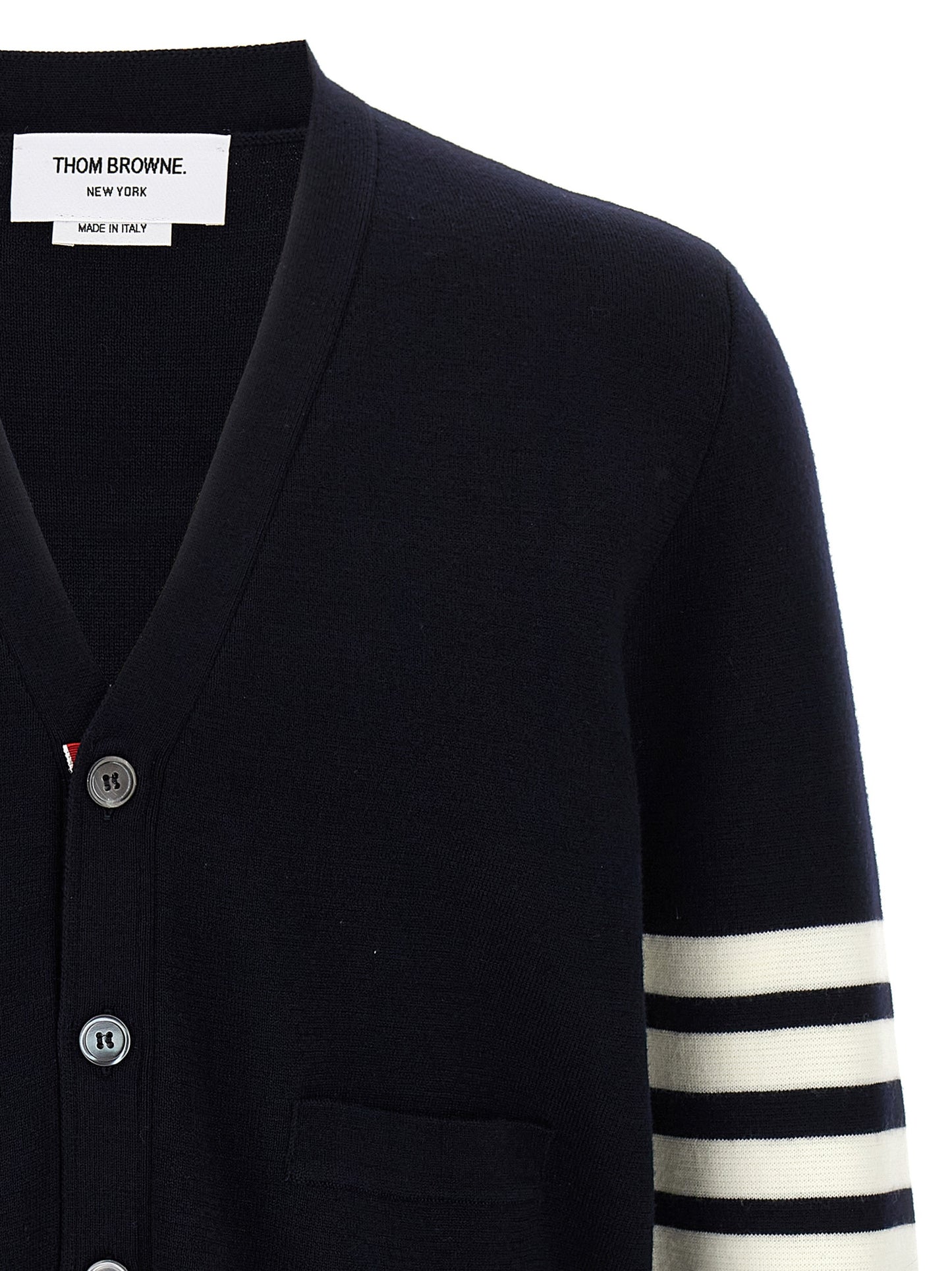 Thom Browne Blue Virgin Wool Cardigan