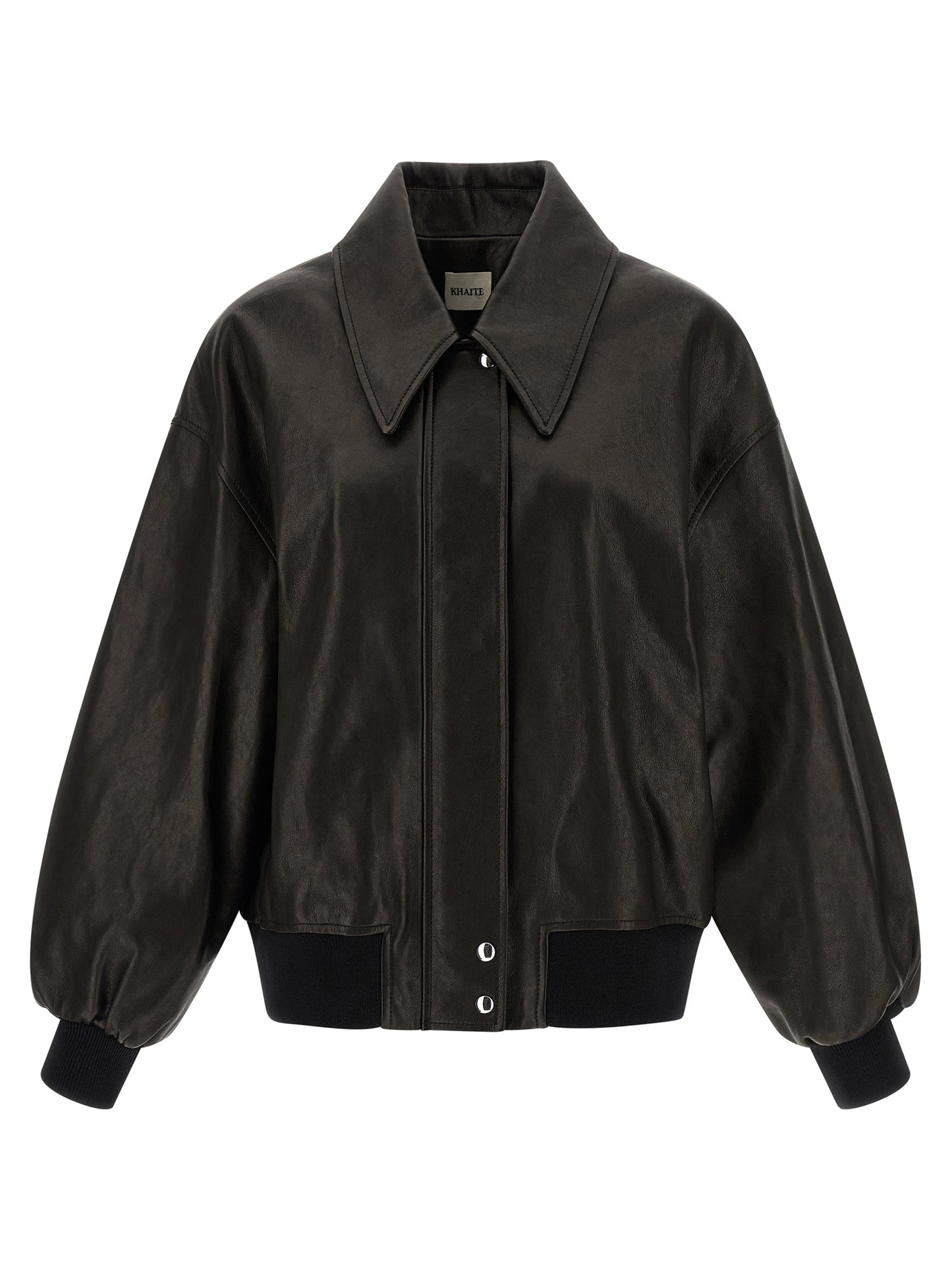 Khaite Black Lamb Leather Leather Jacket