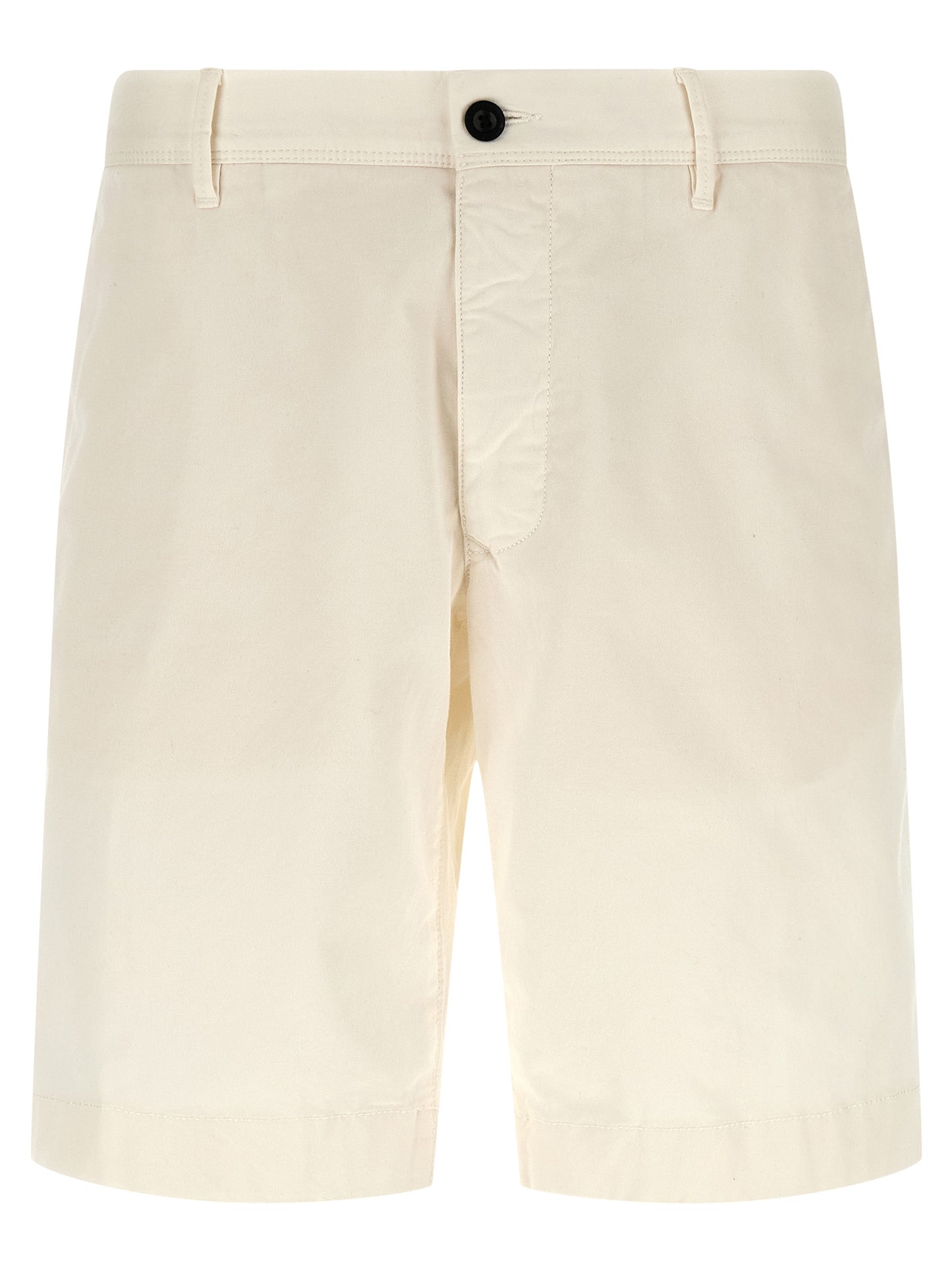 Incotex White Cotton Bermuda Shorts