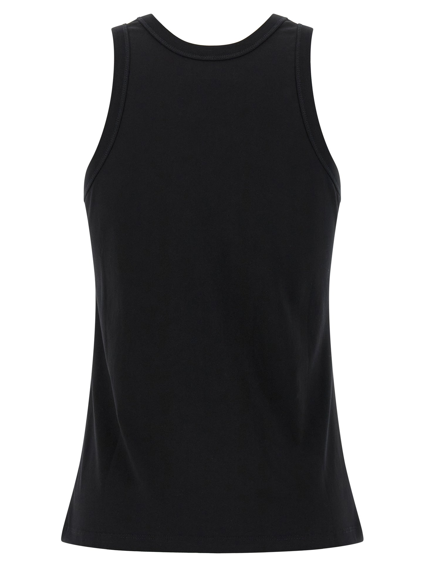 Loulou De Saison Black Cotton Sleeveles T-Shirt