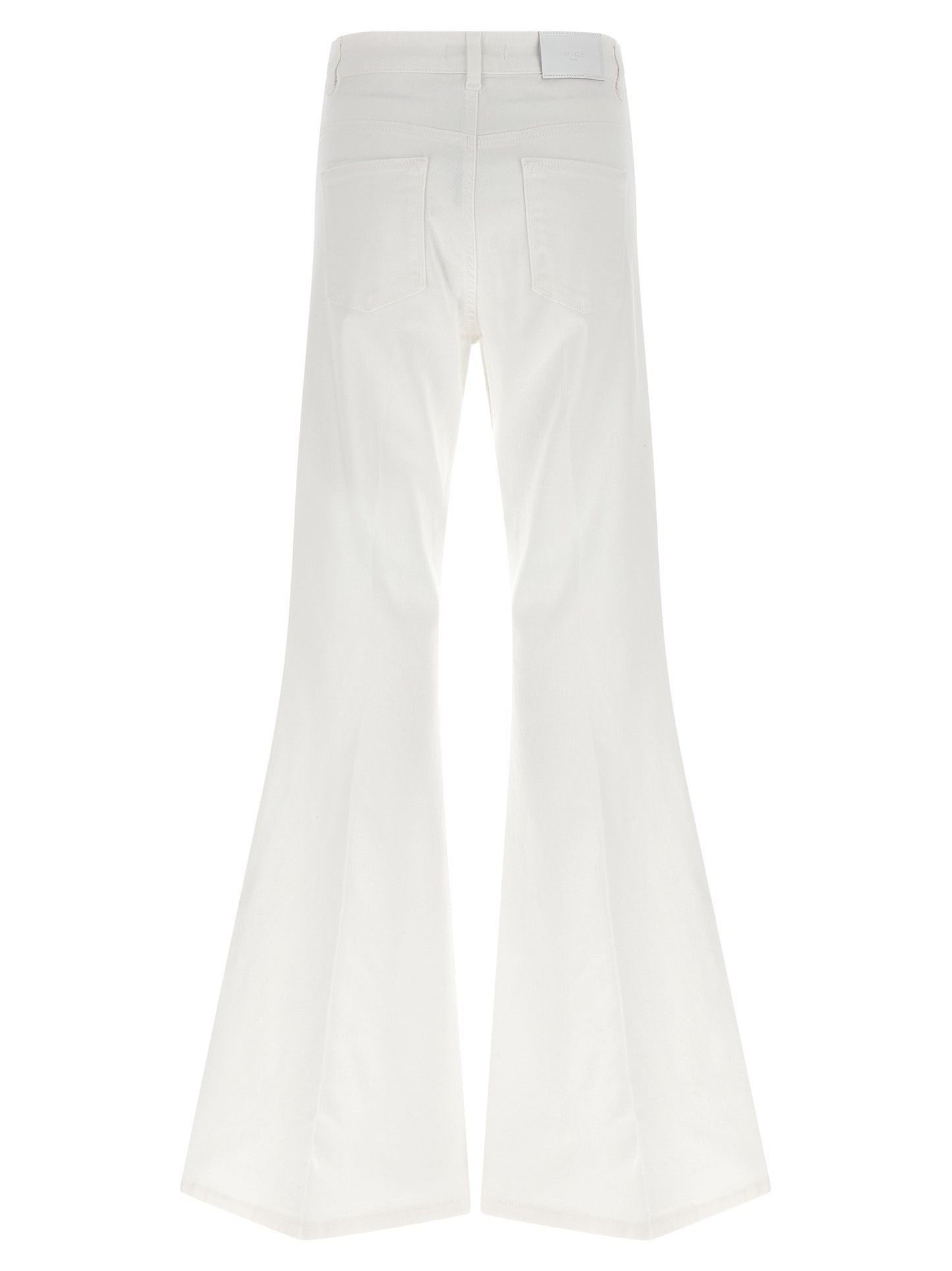Twinset White Cotton Flared Jeans
