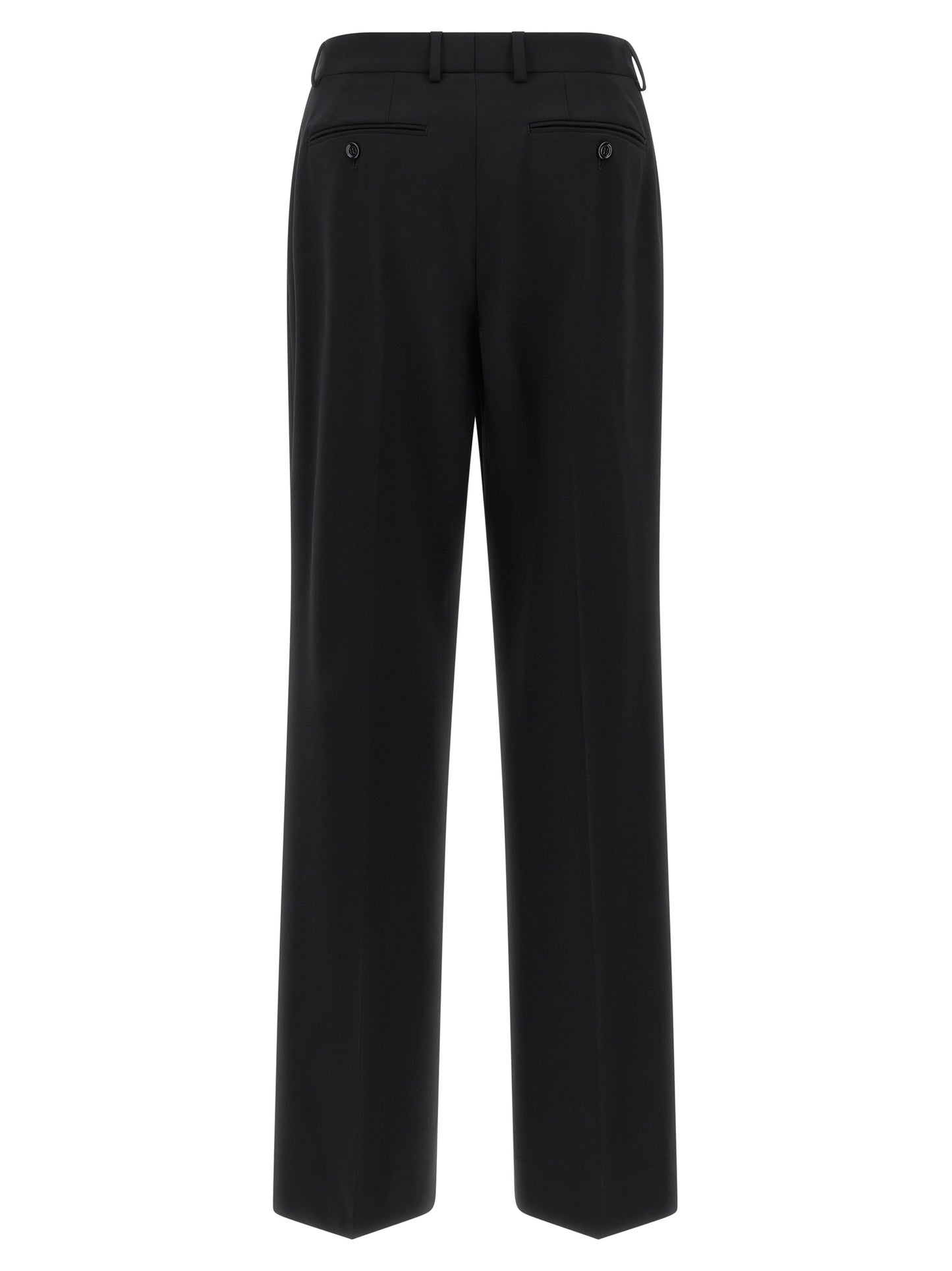 Dolce & Gabbana Black Virgin Wool Casual Pants