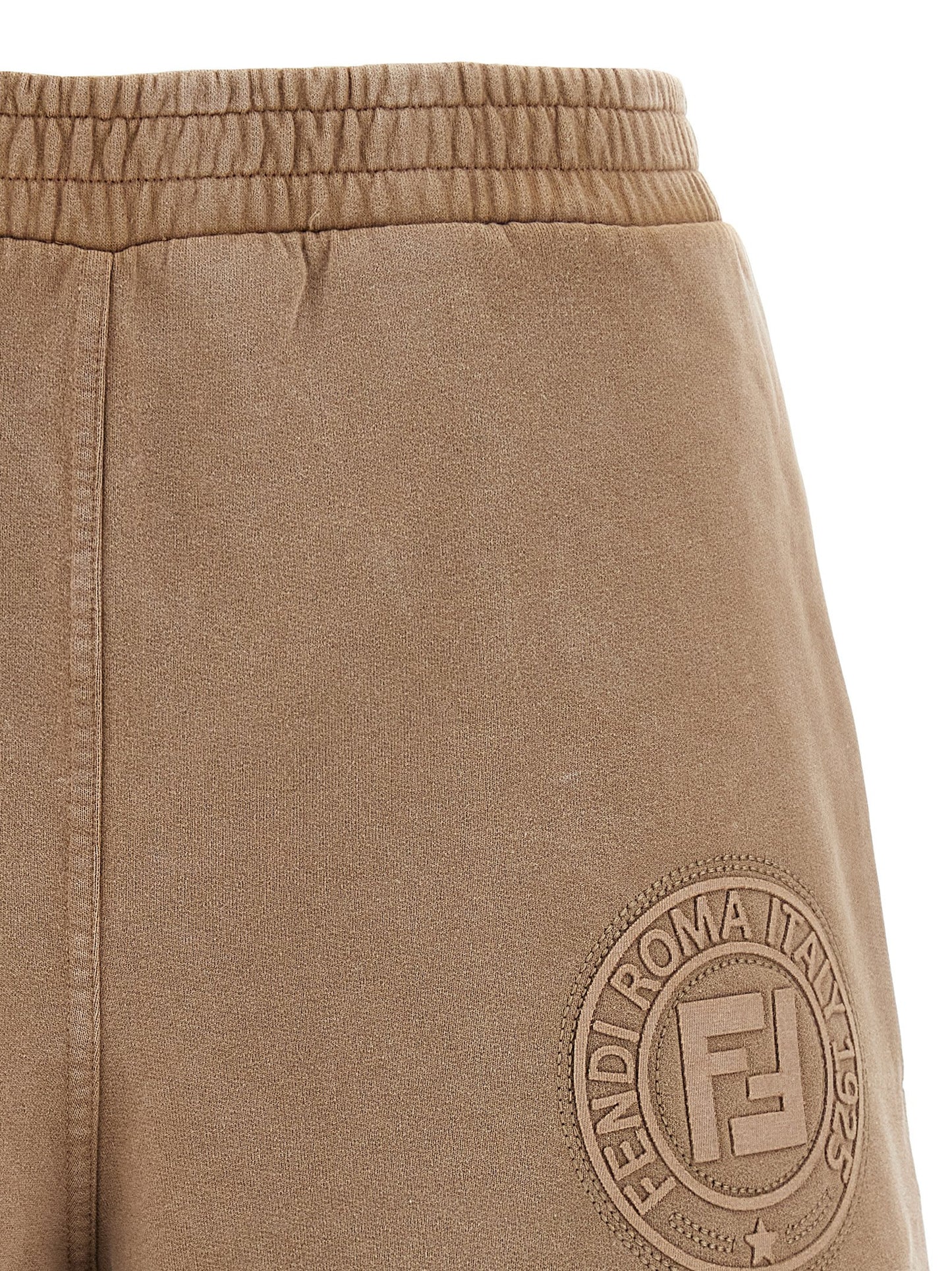 Fendi Brown Cotton Bermuda Shorts