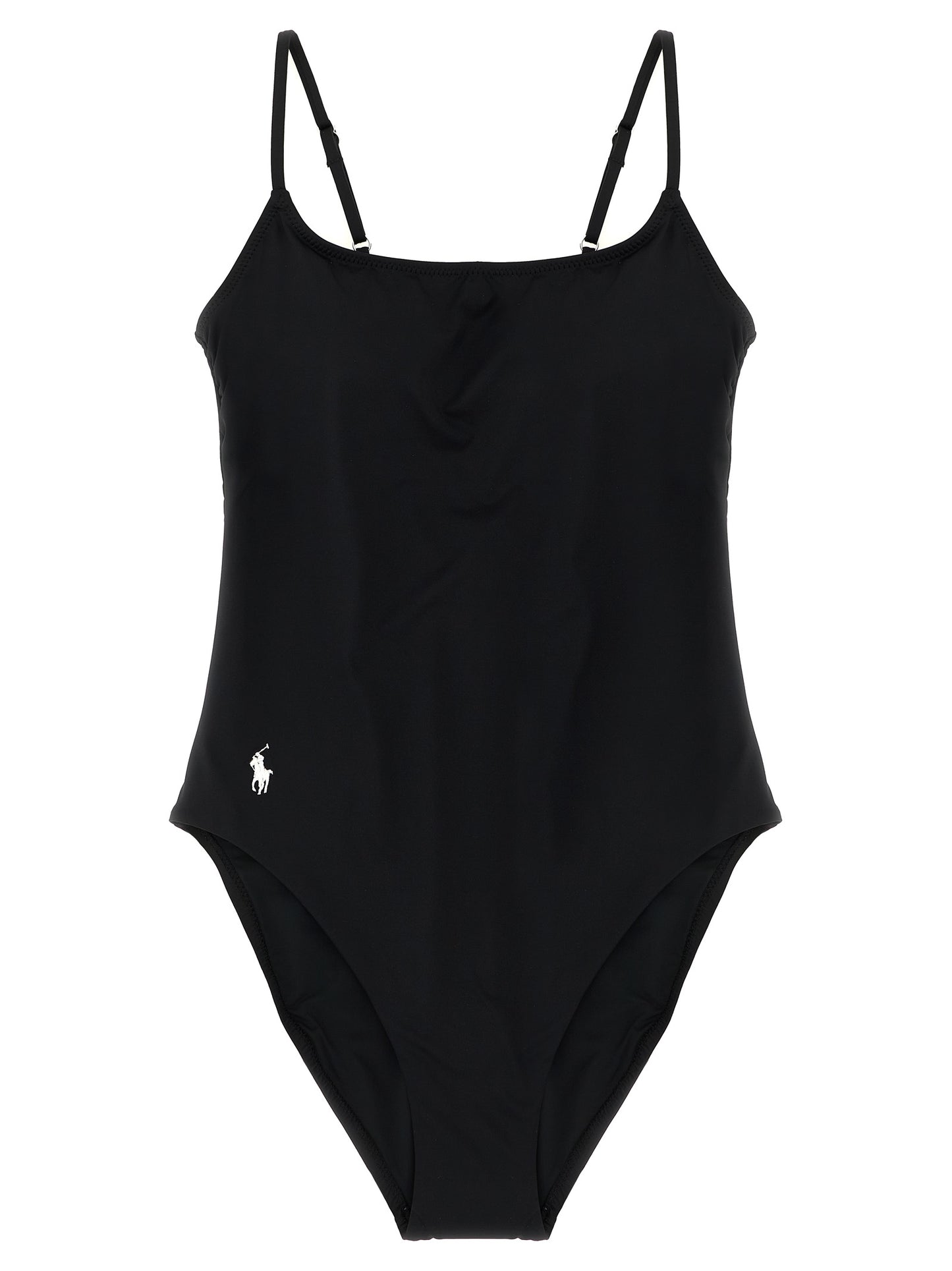 Polo Ralph Lauren Black Nylon One-Piece Swimsuit