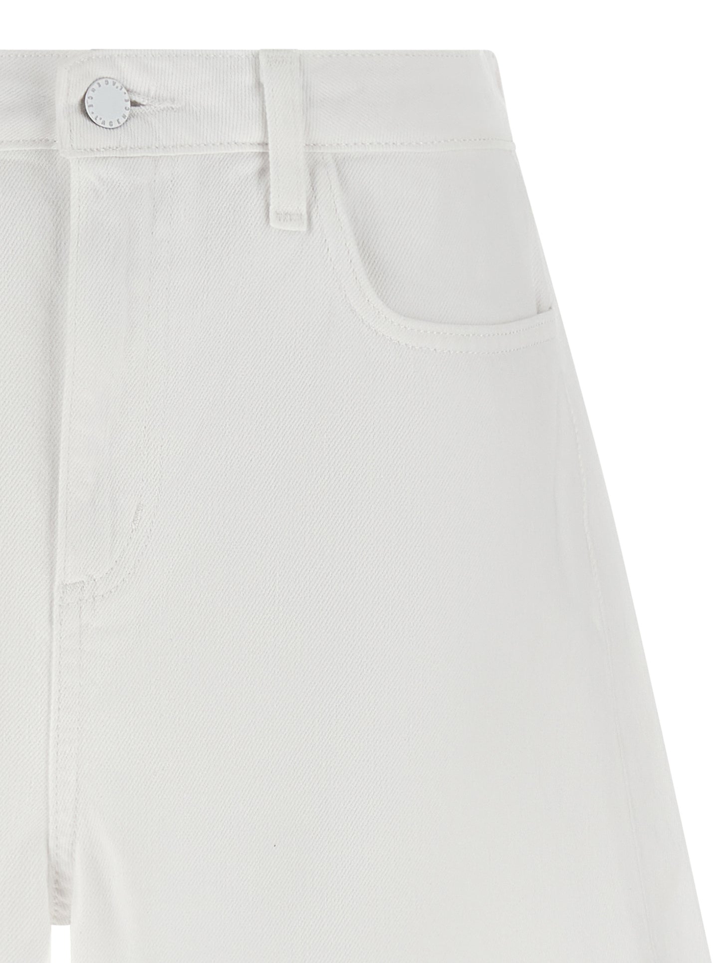 L'Agence White Cotton Bermuda Shorts