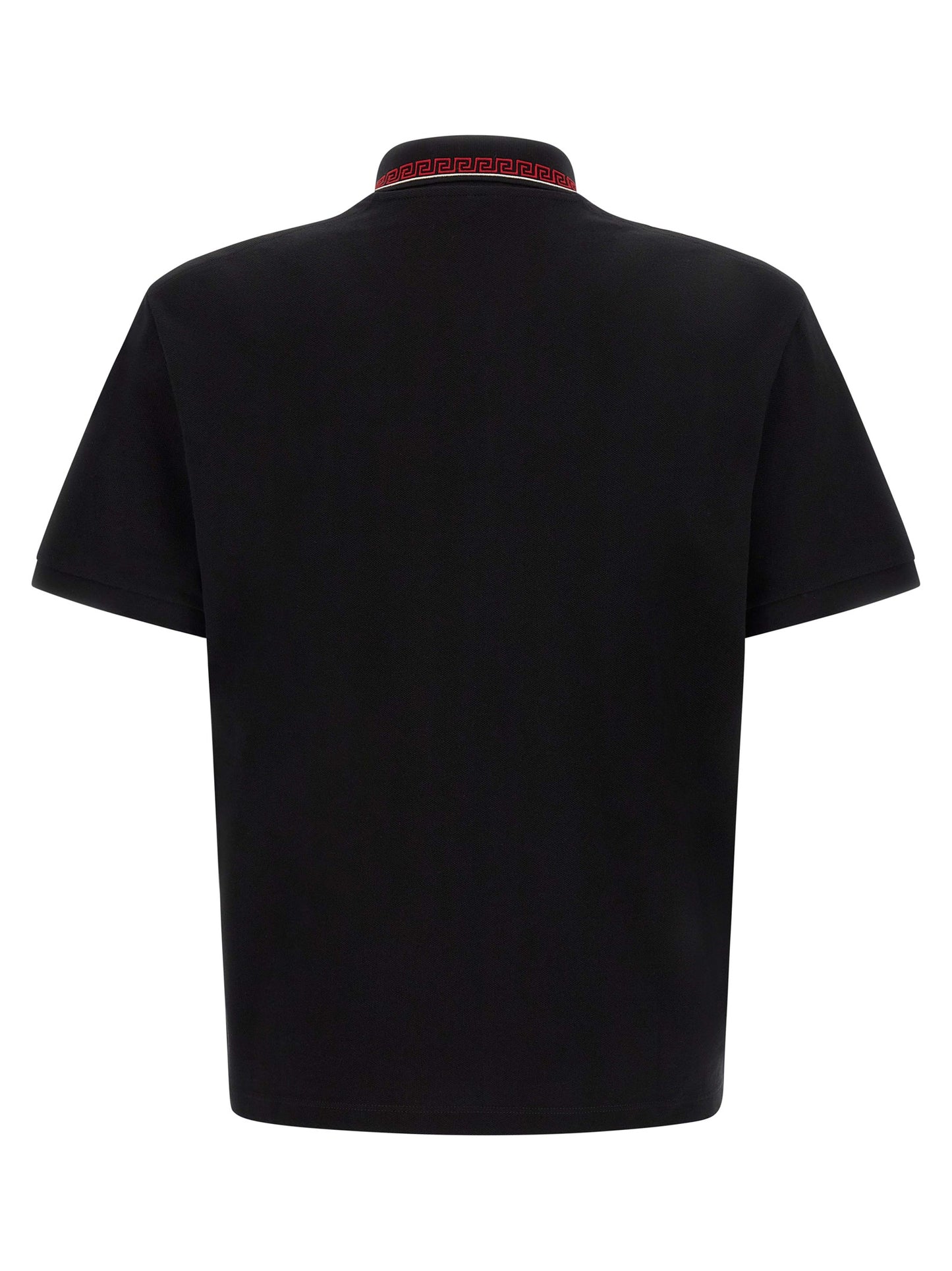 Versace Black Cotton Polo Shirt