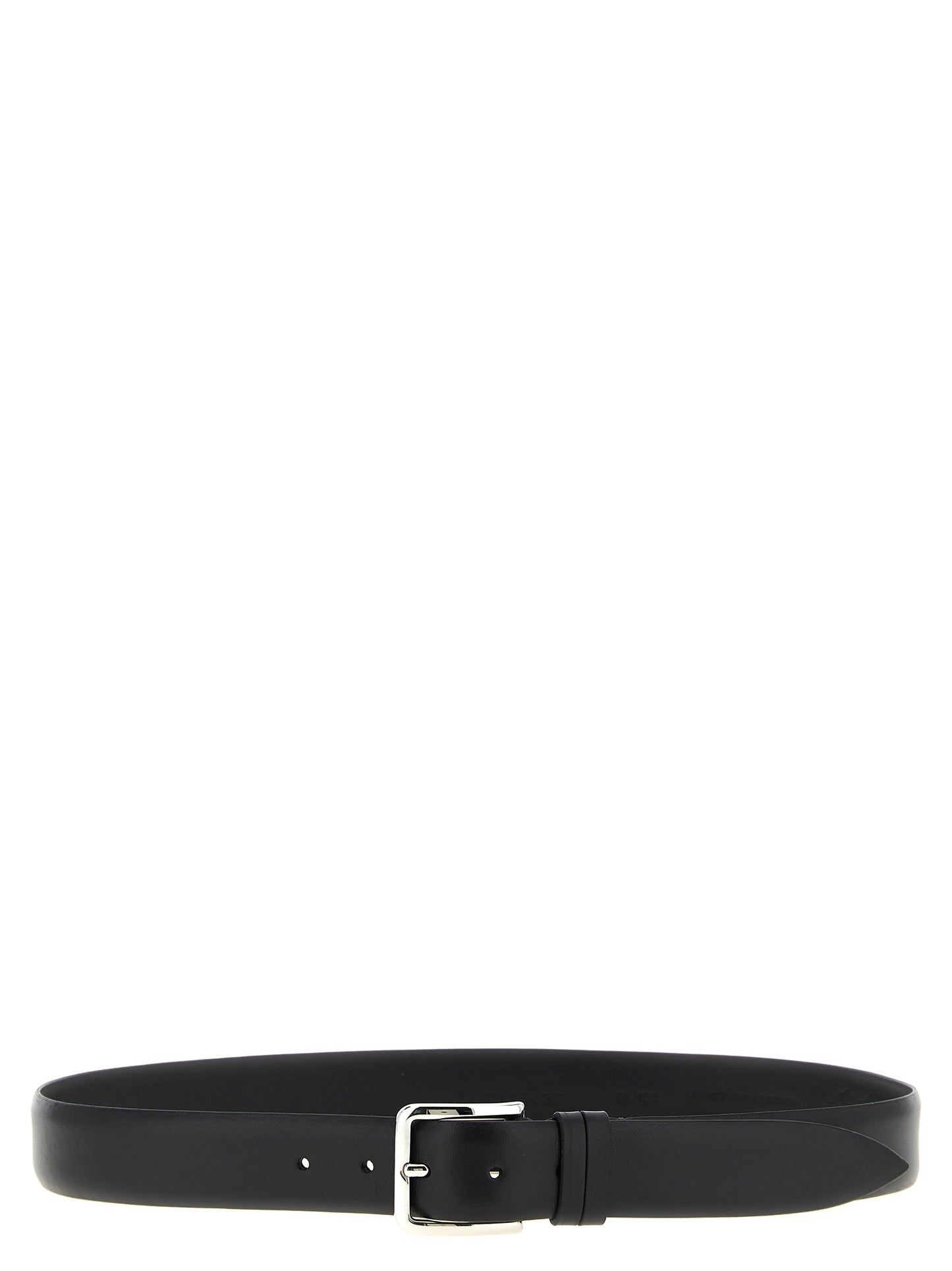 ZERBINI CLAUDIO Black Leather Regular Belt