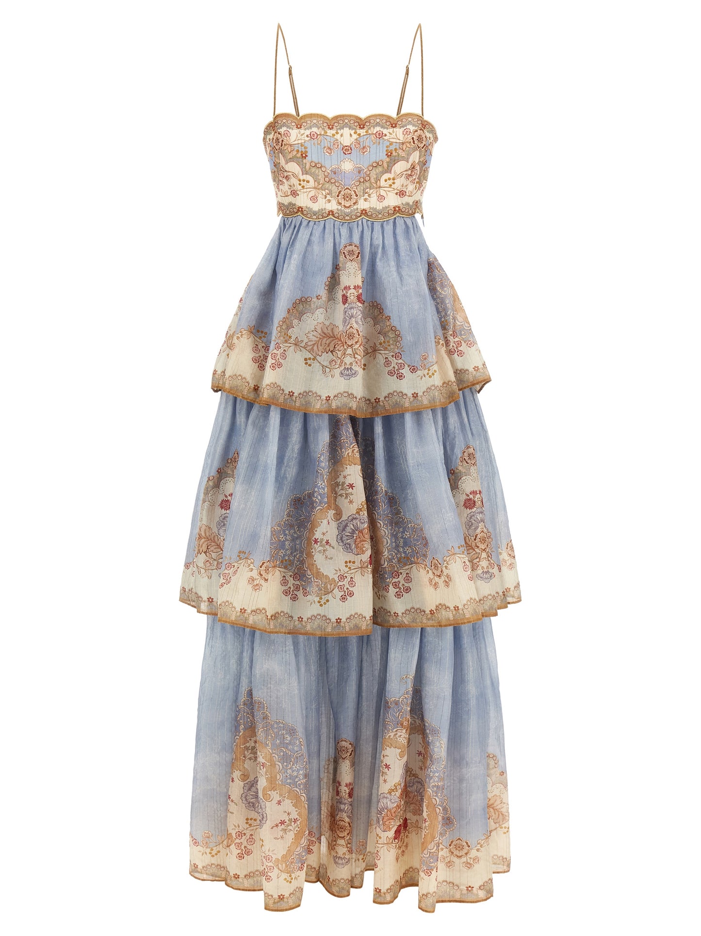 Zimmermann Blue Cotton Long Dress