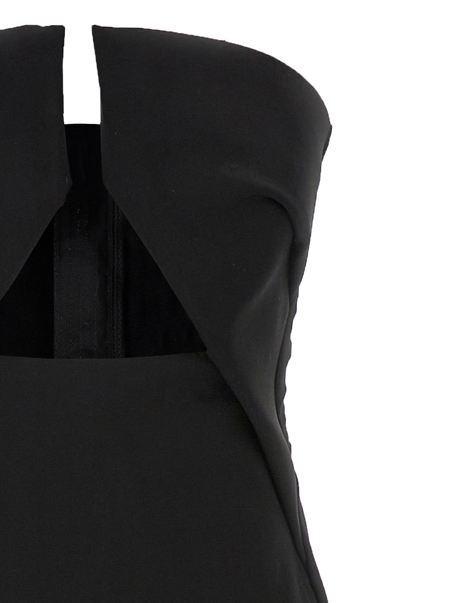 Rick Owens Black Wool Long Dress