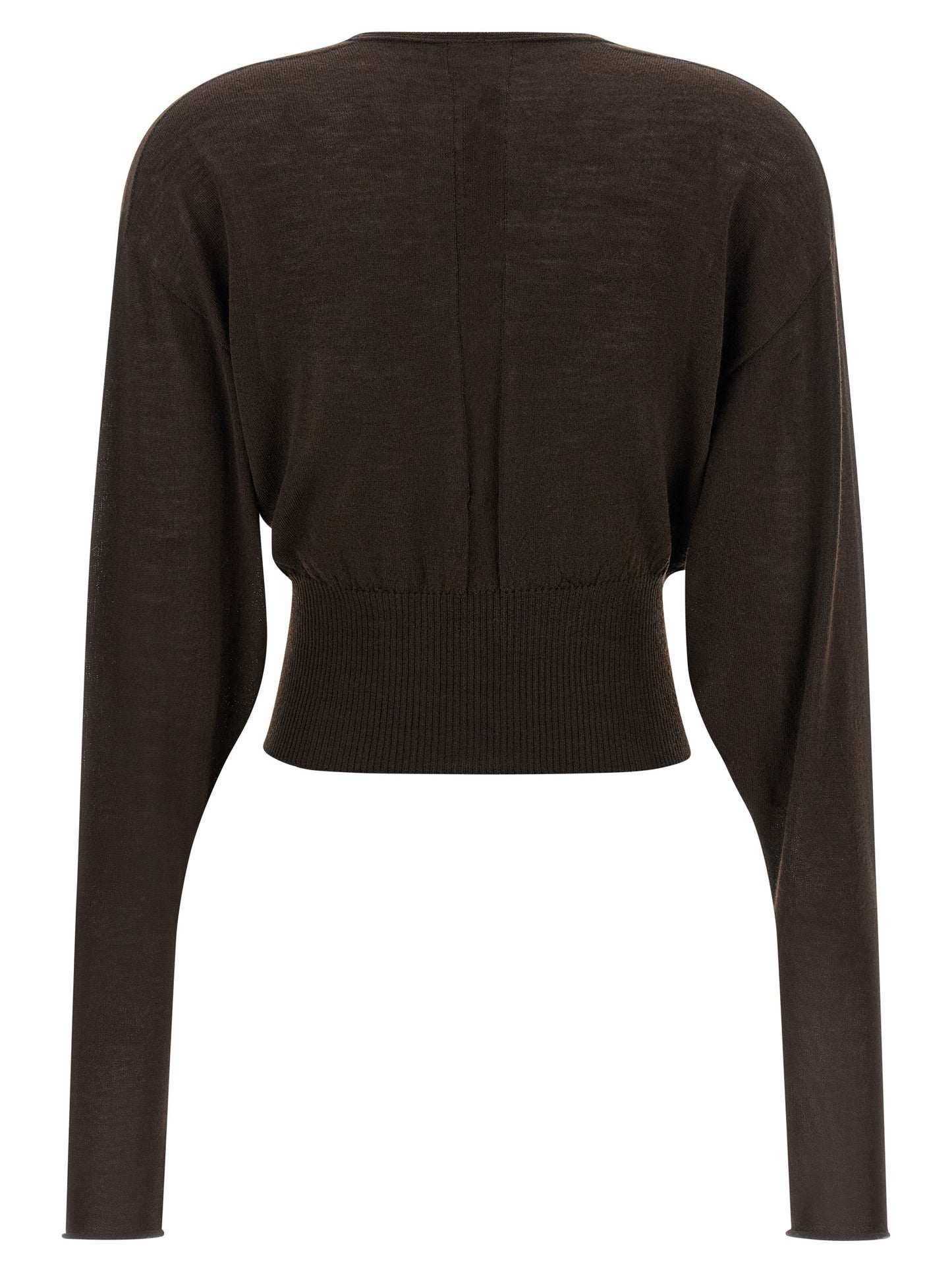 Rick Owens Brown Virgin Wool Shirt