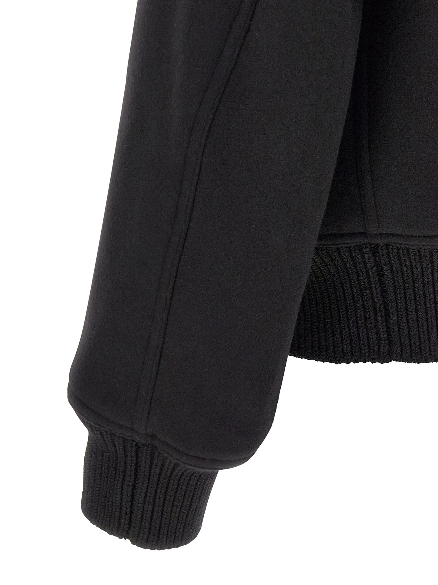 Rick Owens Black Virgin Wool Bomber