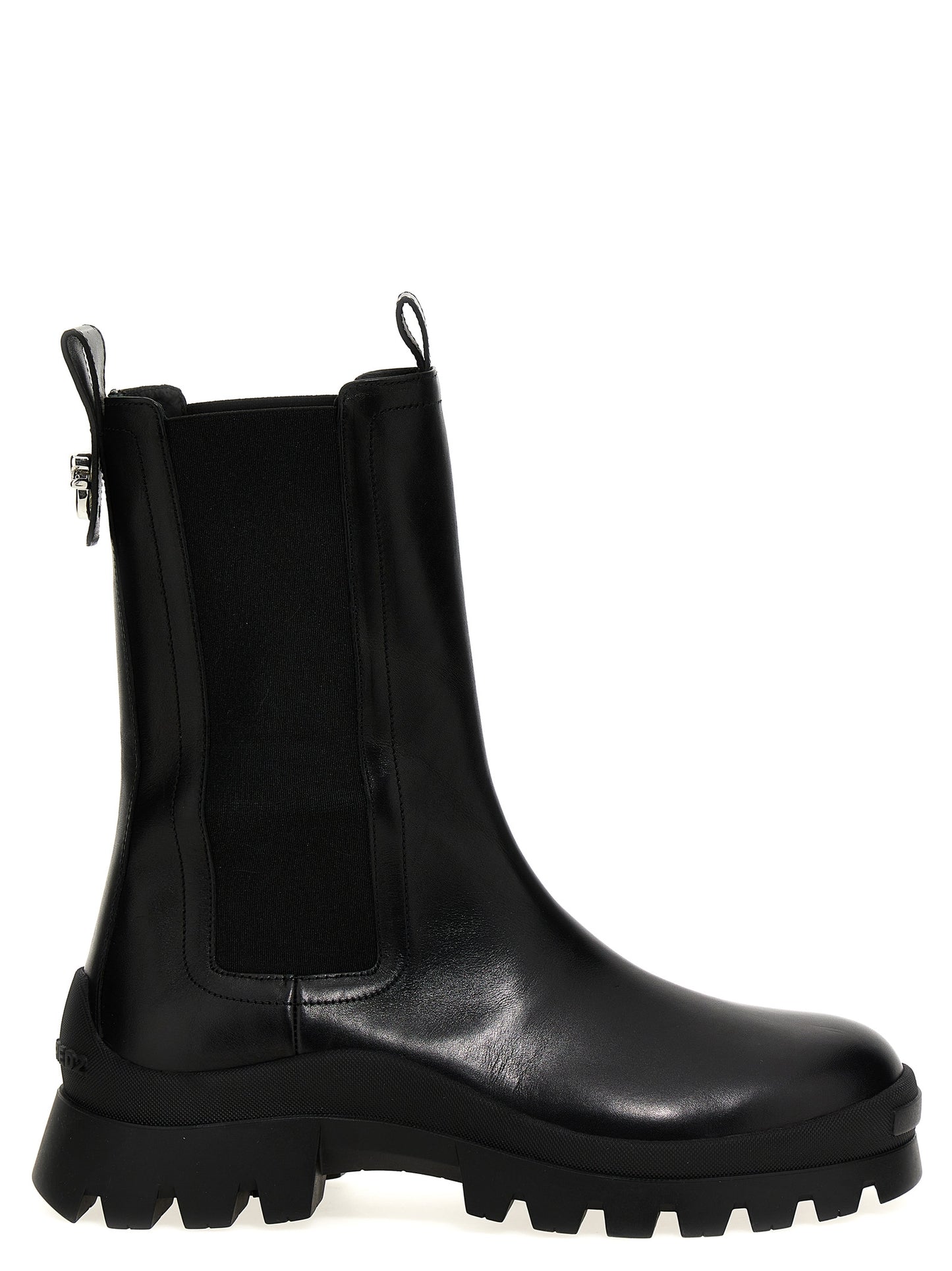 Dsquared² Black Calfskin Ankle Boots
