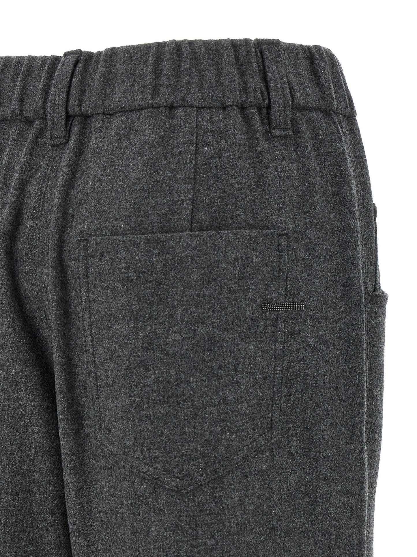 Brunello Cucinelli Gray Virgin Wool Casual Pants
