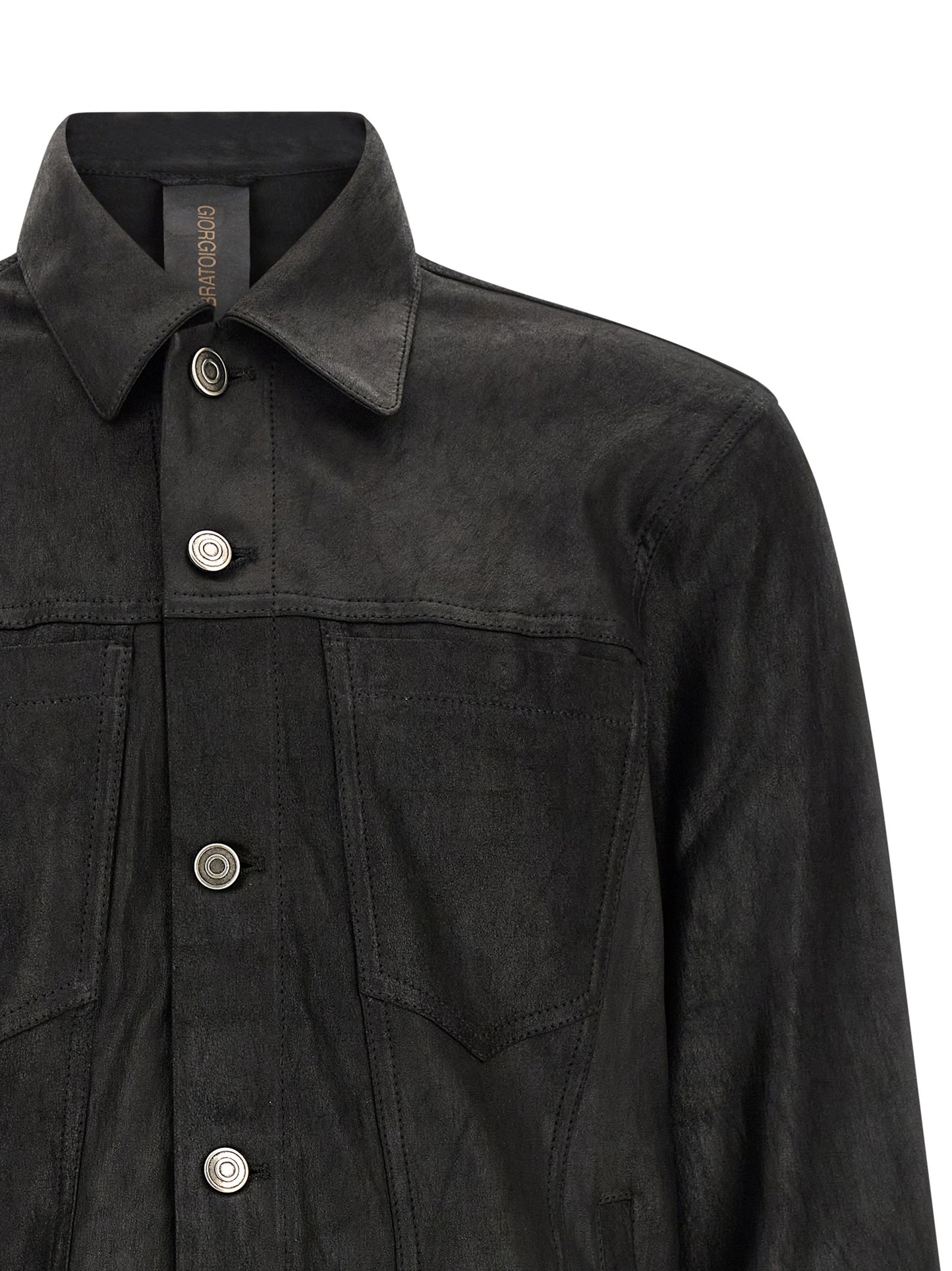 GIORGIO BRATO Black Lamb Leather Leather Jacket
