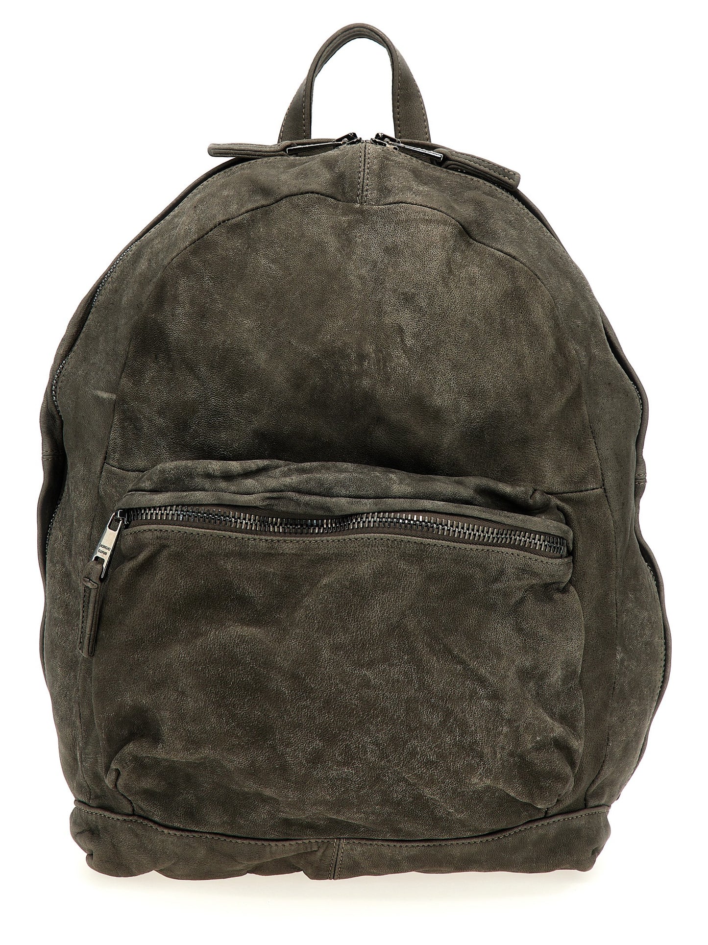 GIORGIO BRATO Gray Lamb Leather Backpack