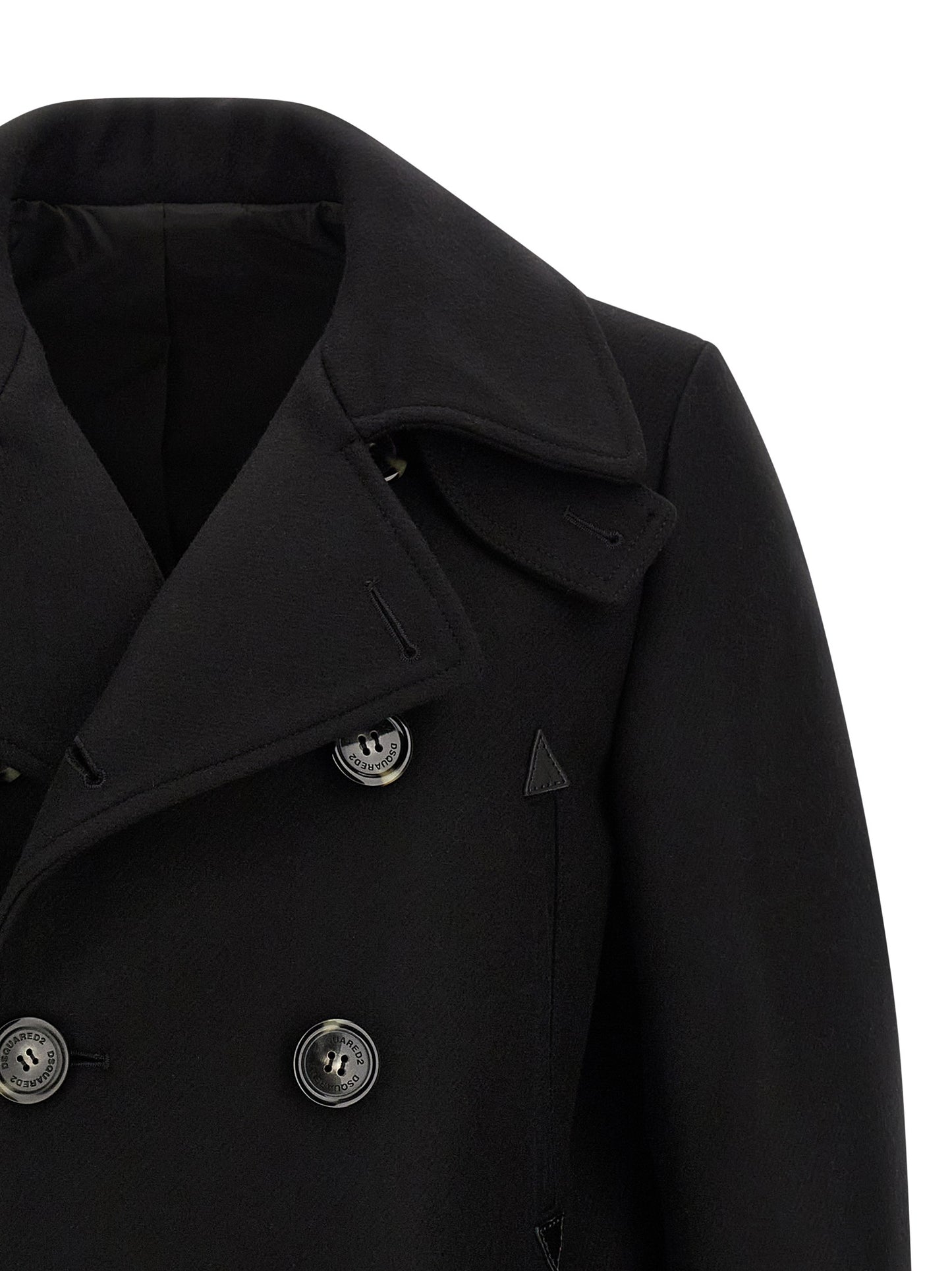 Dsquared² Black Wool Coat